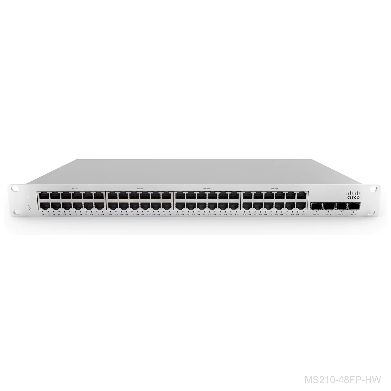 [MS210-48FP-HW] Cisco Meraki MS210-48FP-HW 48-Port Gigabit PoE Managed Switch