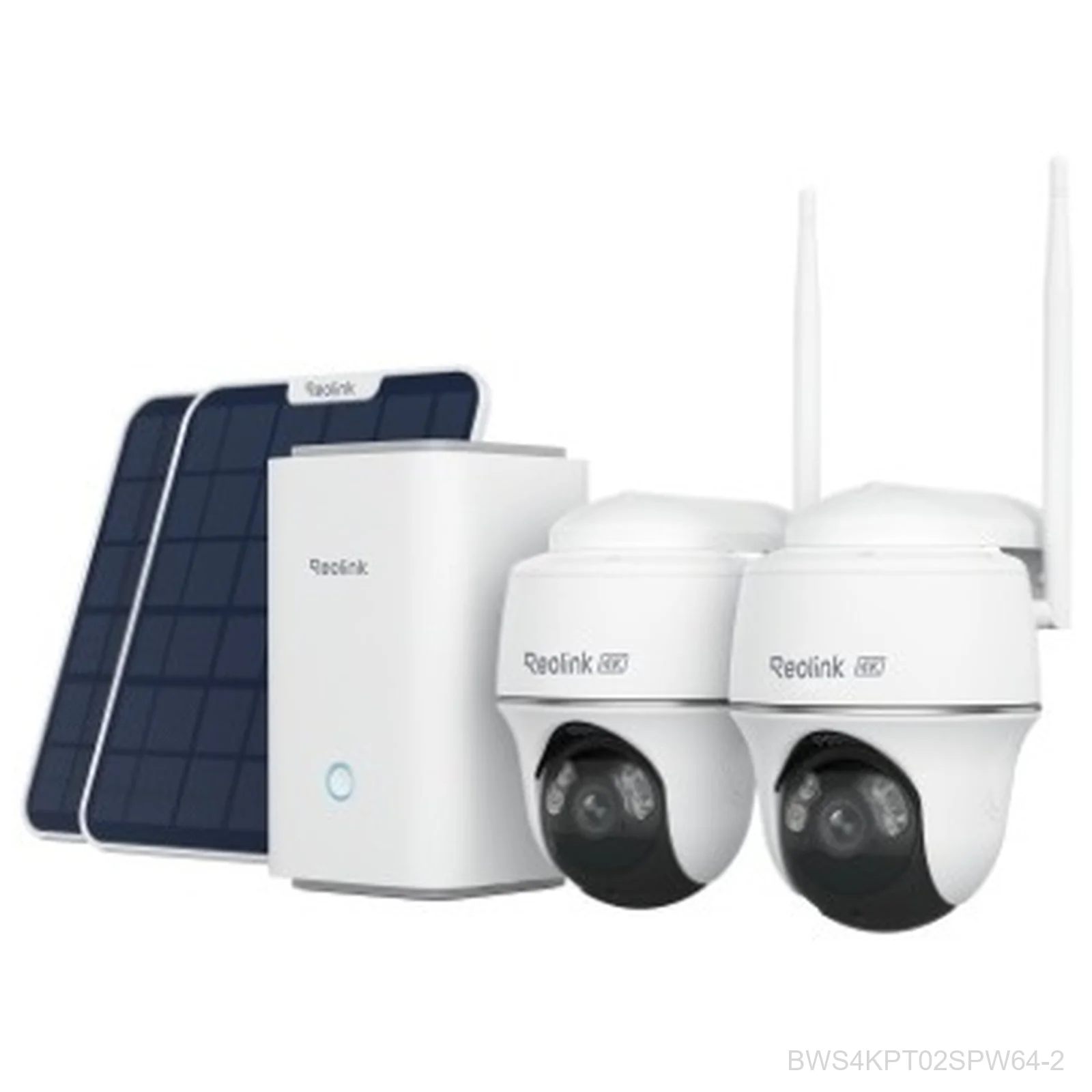 [BWS4KPT02SPW64-2] Reolink Home Hub Kit with 2 x Argus PT Ultra 8MP Wireless Camera + 2 x Solar Panel