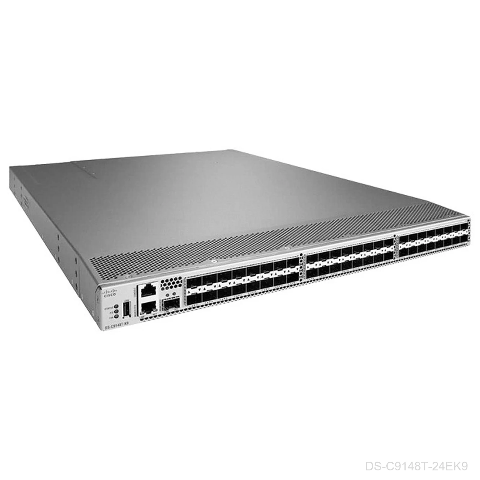 [DS-C9148T-24EK9] Cisco DS-C9148T-24EK9 – MDS 9148T 32G Fibre Channel Switch, 24 Active Ports, Exhaust, Spare