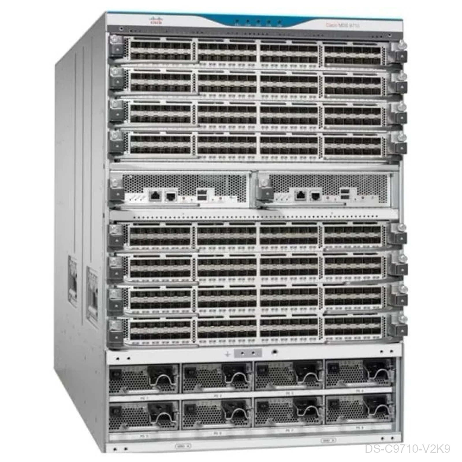 [DS-C9710-V2K9] Cisco DS-C9710-V2K9 – MDS 9710 V2 Base Configuration: Chassis, 2 Sup-4, 3 Fab-3, 4 3KAC