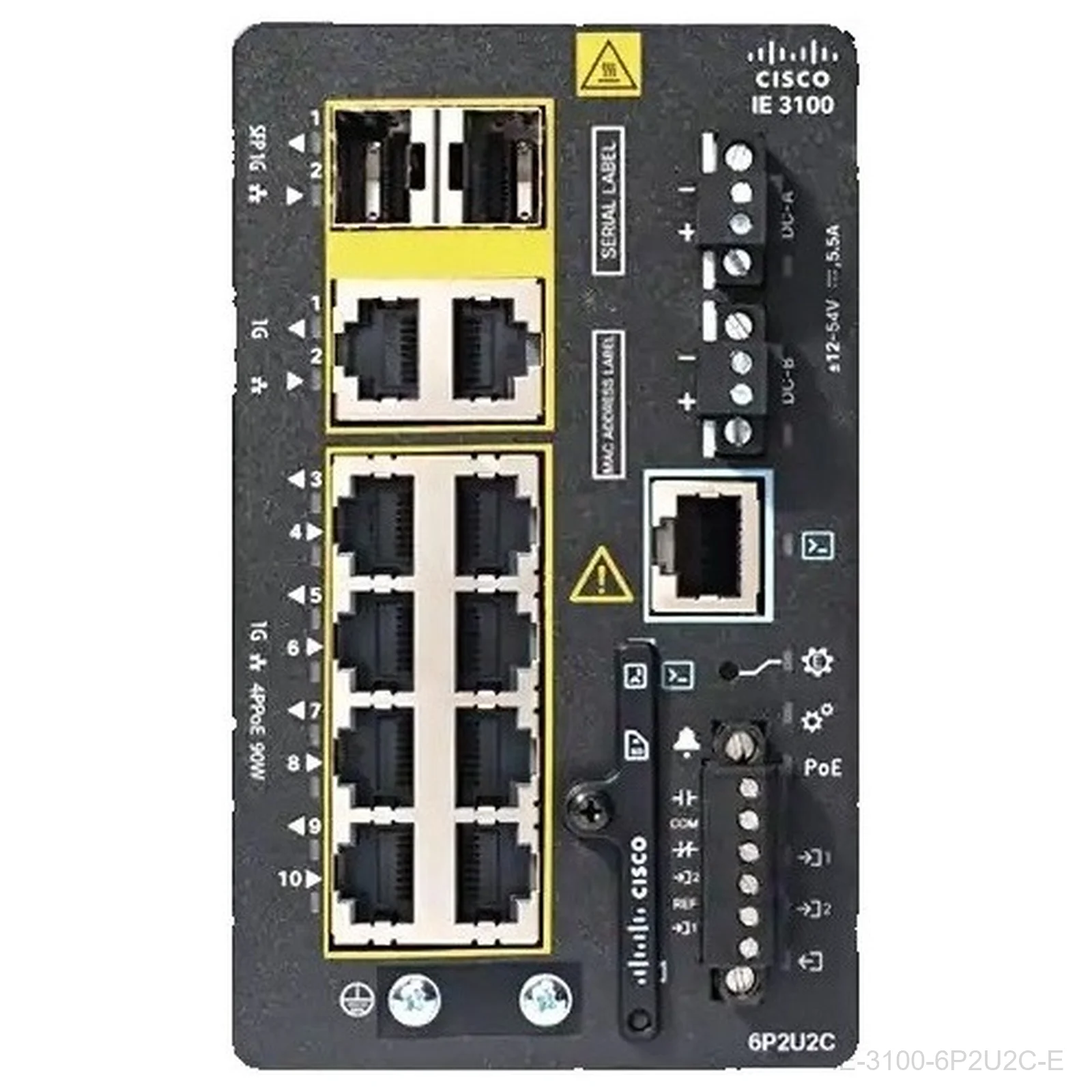 [IE-3100-6P2U2C-E] Cisco IE-3100-6P2U2C-E – Catalyst IE3100 Rugged Switch, 6 GE PoE+, 2 GE 4PPoE, 2 GE Combo Uplinks, Network Essentials