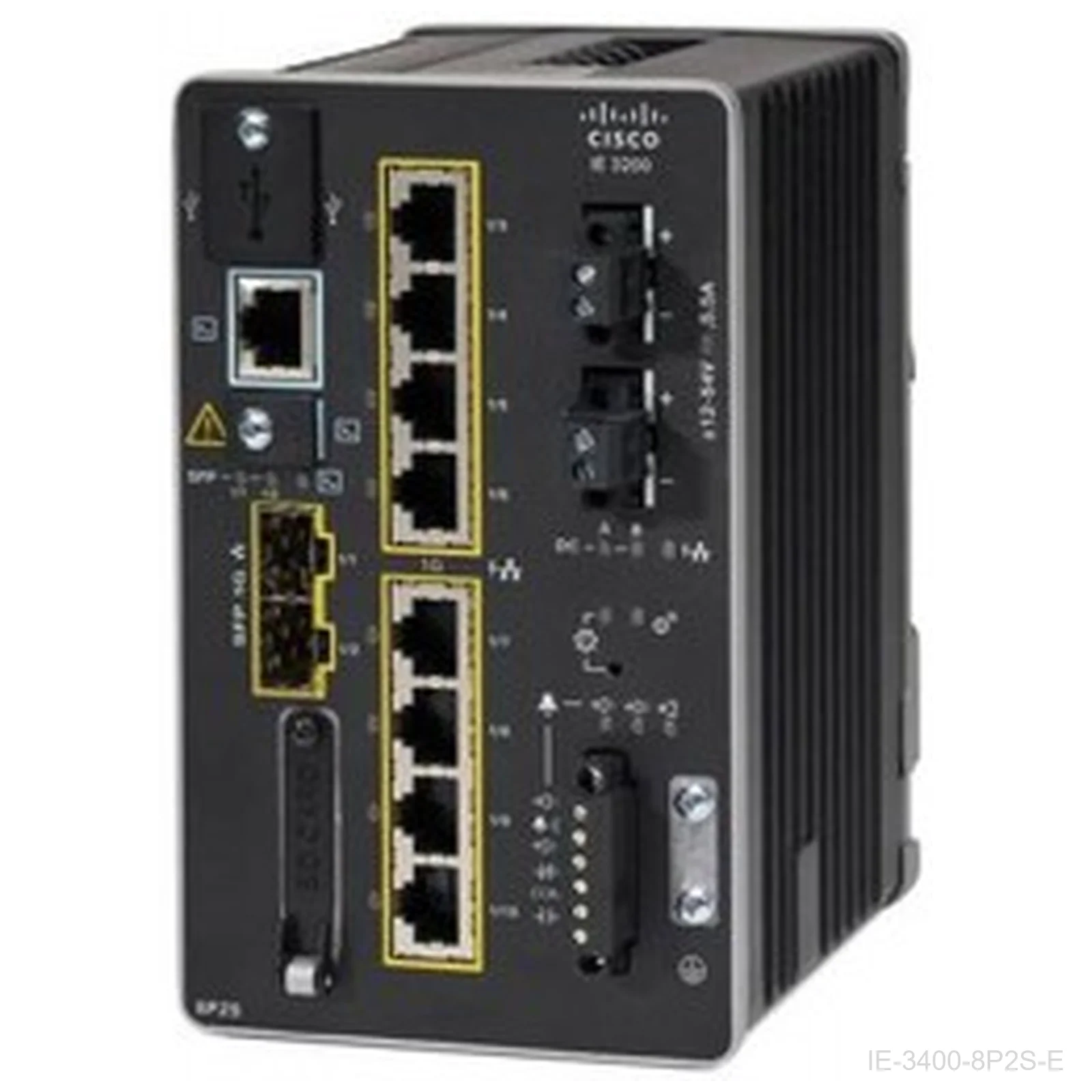 [IE-3400-8P2S-E] Cisco IE-3400-8P2S-E – Catalyst IE3400 Rugged Switch, 8 GE PoE/PoE+, 2 GE SFP, Advanced Modular, Network Essentials