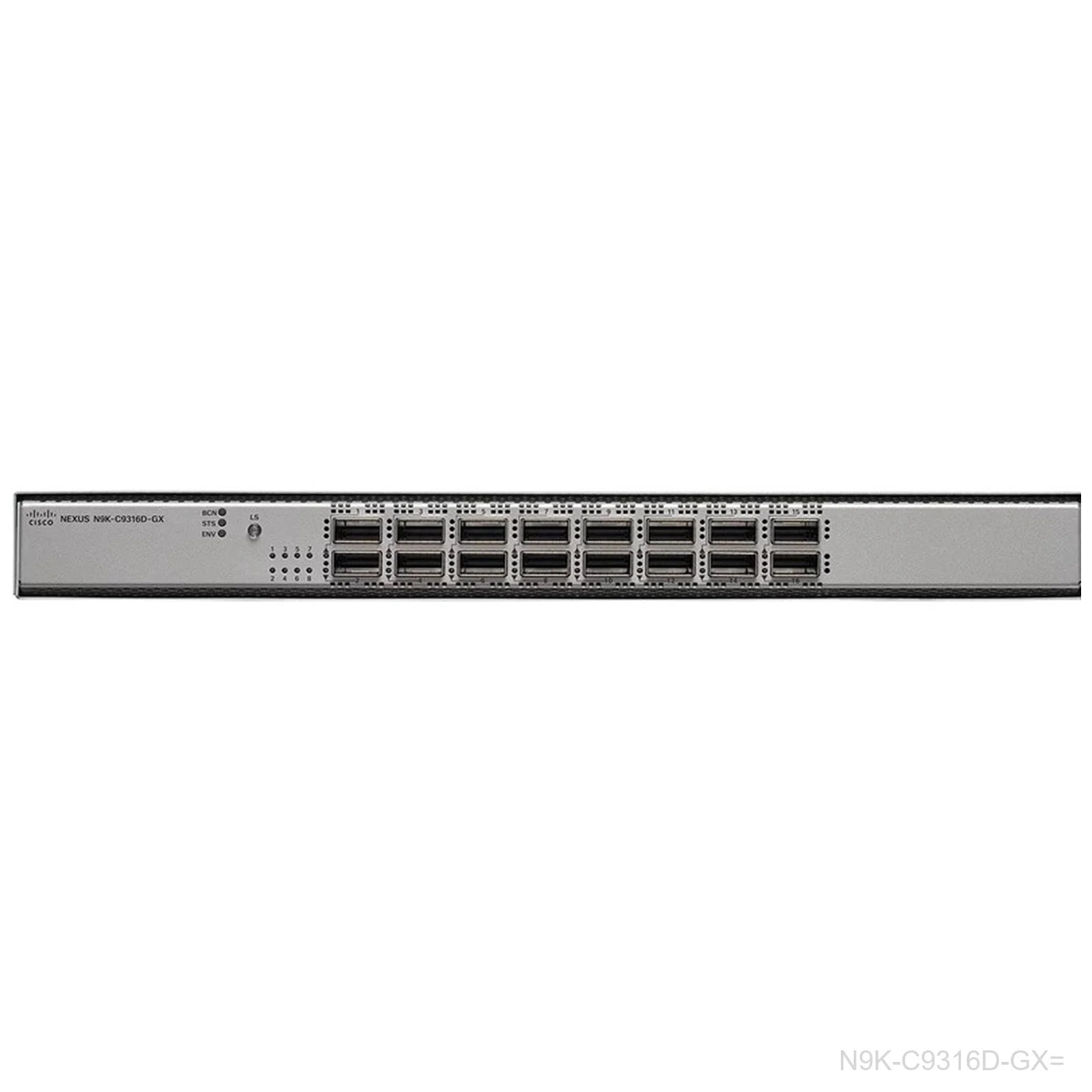 Cisco N9K-C9316D-GX= Nexus 9300 Switch, 16x 400/100/40G QSFP-DD, 1RU, Spare