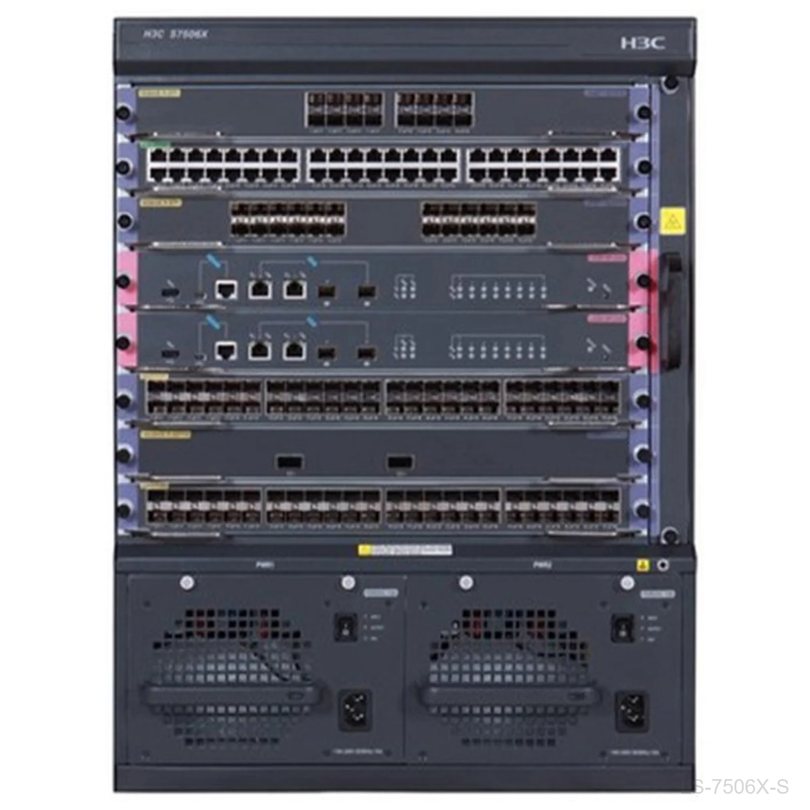 [LS-7506X-S] H3C LS-7506X-S Enterprise Core Switch Chassis, 2 MPU and 6 LPU Slots