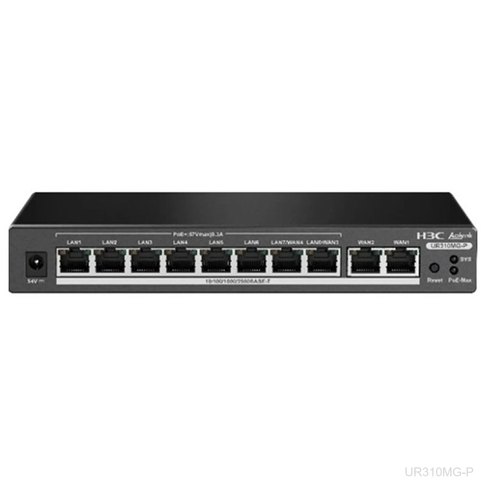 [UR310MG-P] H3C UR310MG-P Aolynk PoE Router, 8x 2.5G LAN, 125W PoE, 2x 2.5G WAN, 9801A8V7