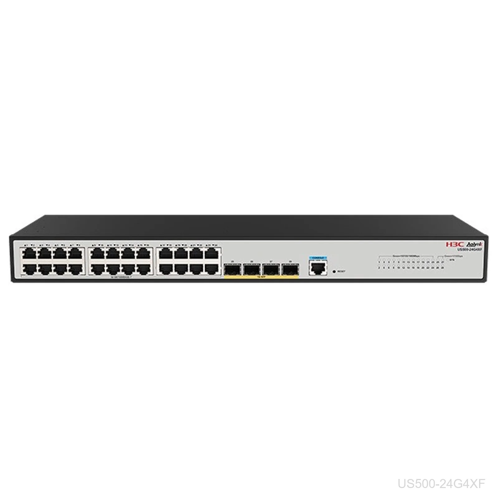 [US500-24G4XF] H3C US500-24G4XF Aolynk 24-Port Gigabit Switch, 4x 10G SFP+, 9801A8ED