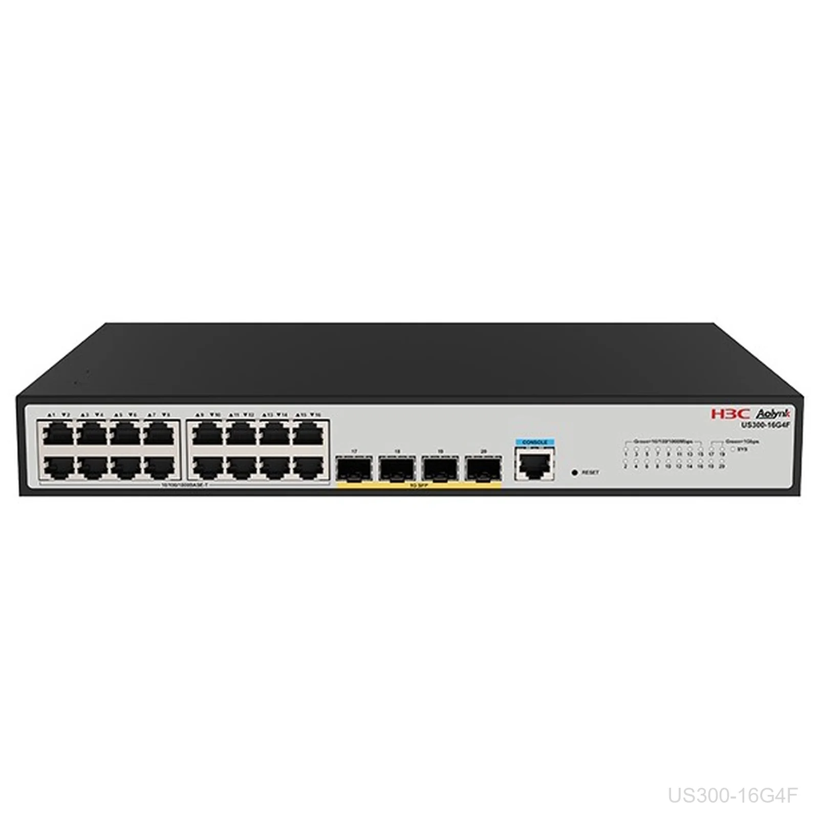 [US300-16G4F] H3C US300-16G4F Aolynk 16-Port Gigabit Switch, 4x 1G SFP, 9801A8E8