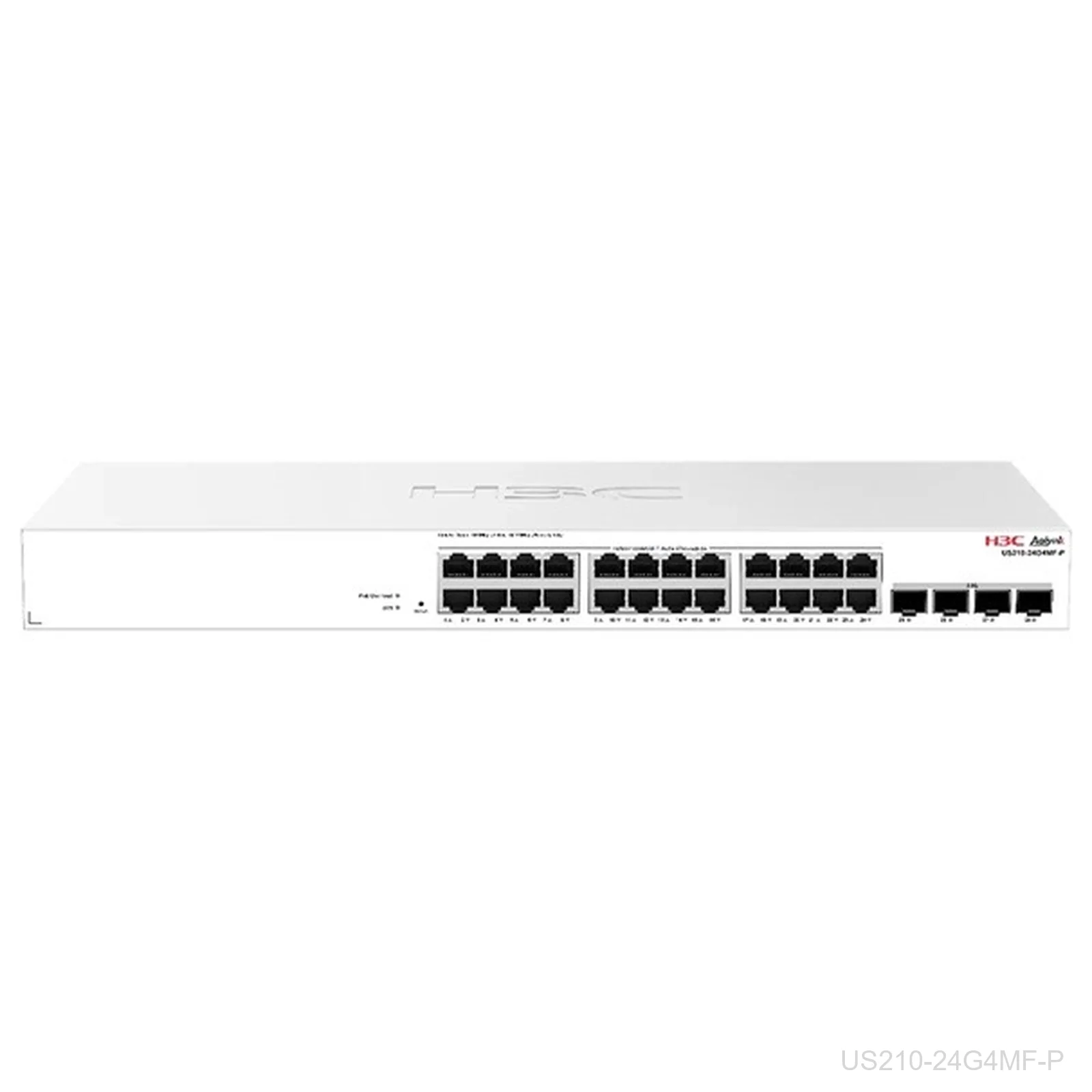 [US210-24G4MF-P] H3C US210-24G4MF-P Aolynk 24-Port Gigabit PoE+ Switch, 240W, 4x 2.5G SFP, 9801A8LC