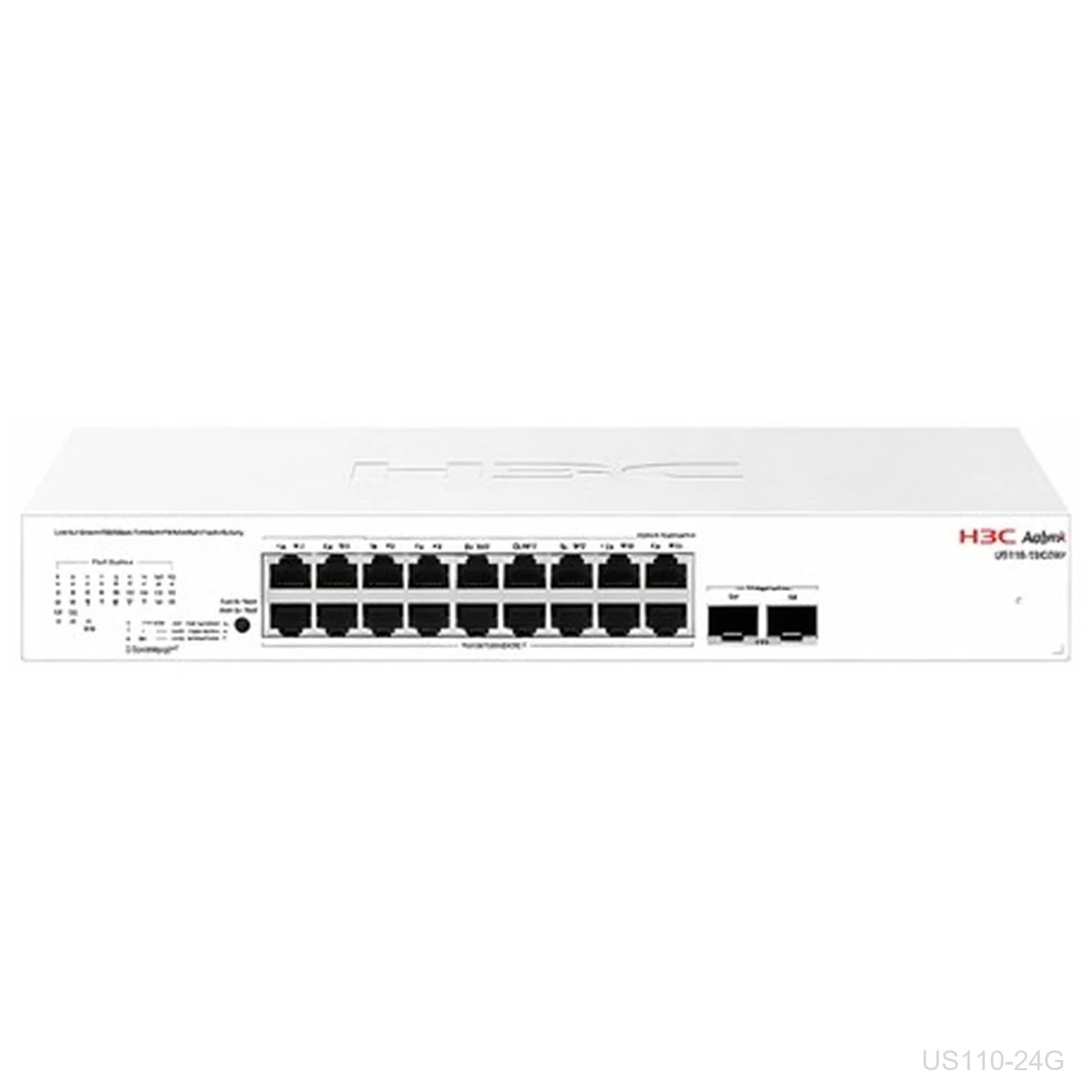 H3C US110-24G Aolynk 24-Port Gigabit Switch, Fanless, 9801A8GV