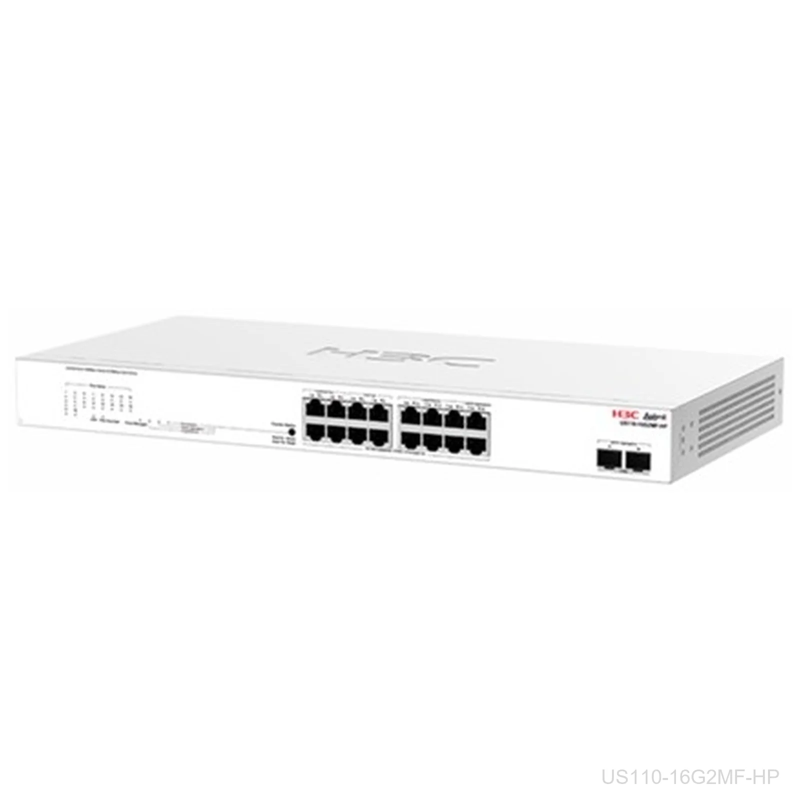 H3C US110-16G2MF-HP Aolynk 16-Port Gigabit PoE+ Switch, 225W, 2x 2.5G SFP, 9801A8H0