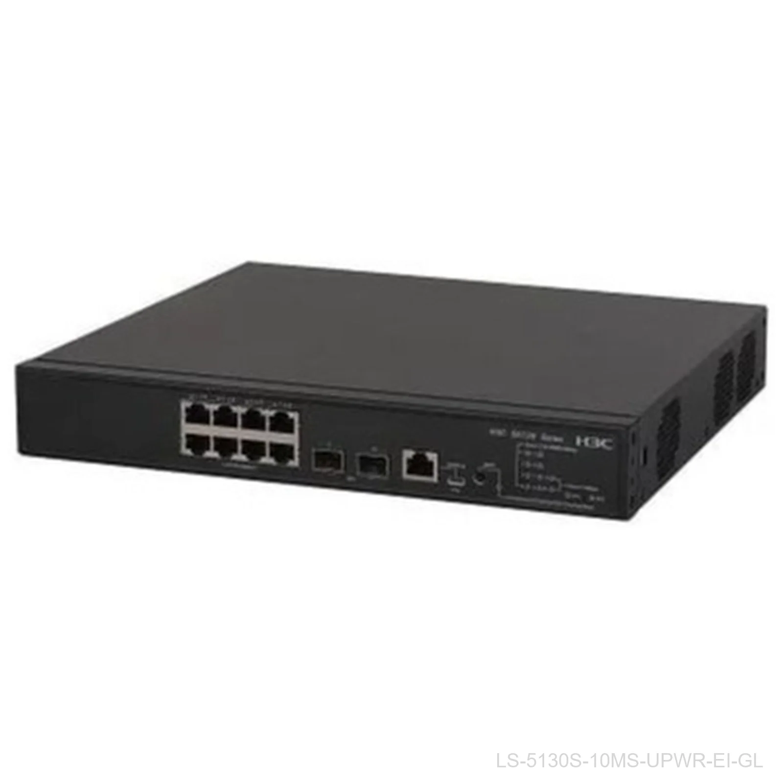 [LS-5130S-10MS-UPWR-EI-GL] H3C LS-5130S-10MS-UPWR-EI-GL 8-Port 2.5G UPoE Switch, 370W, 2x 10G SFP+, 9801A3EW