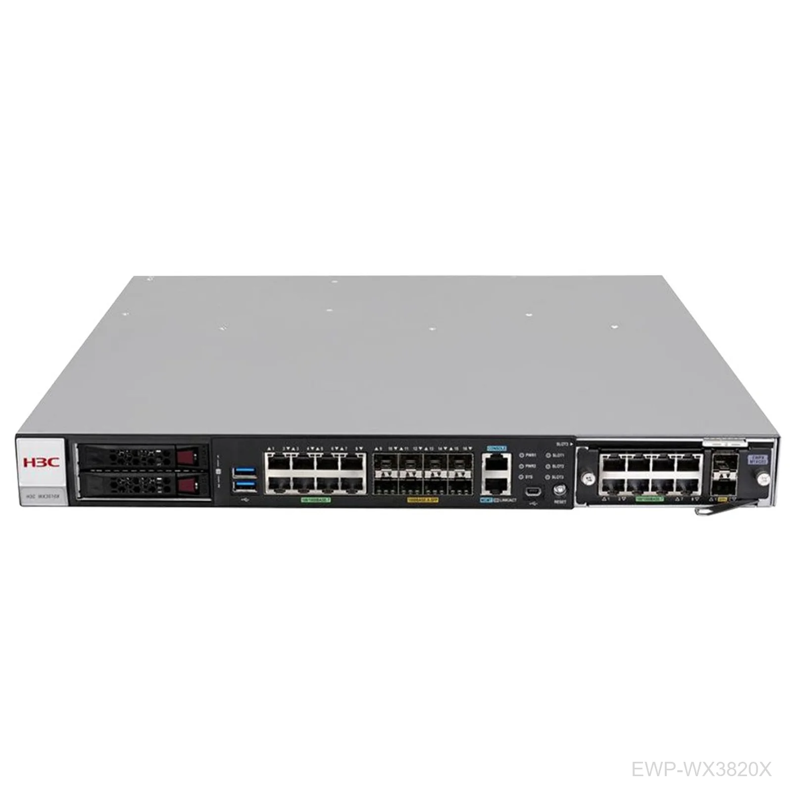[EWP-WX3820X] H3C EWP-WX3820X Wireless Controller, 768 APs, 20 Gbps, 8x GE and 8x SFP, 0235A4AV