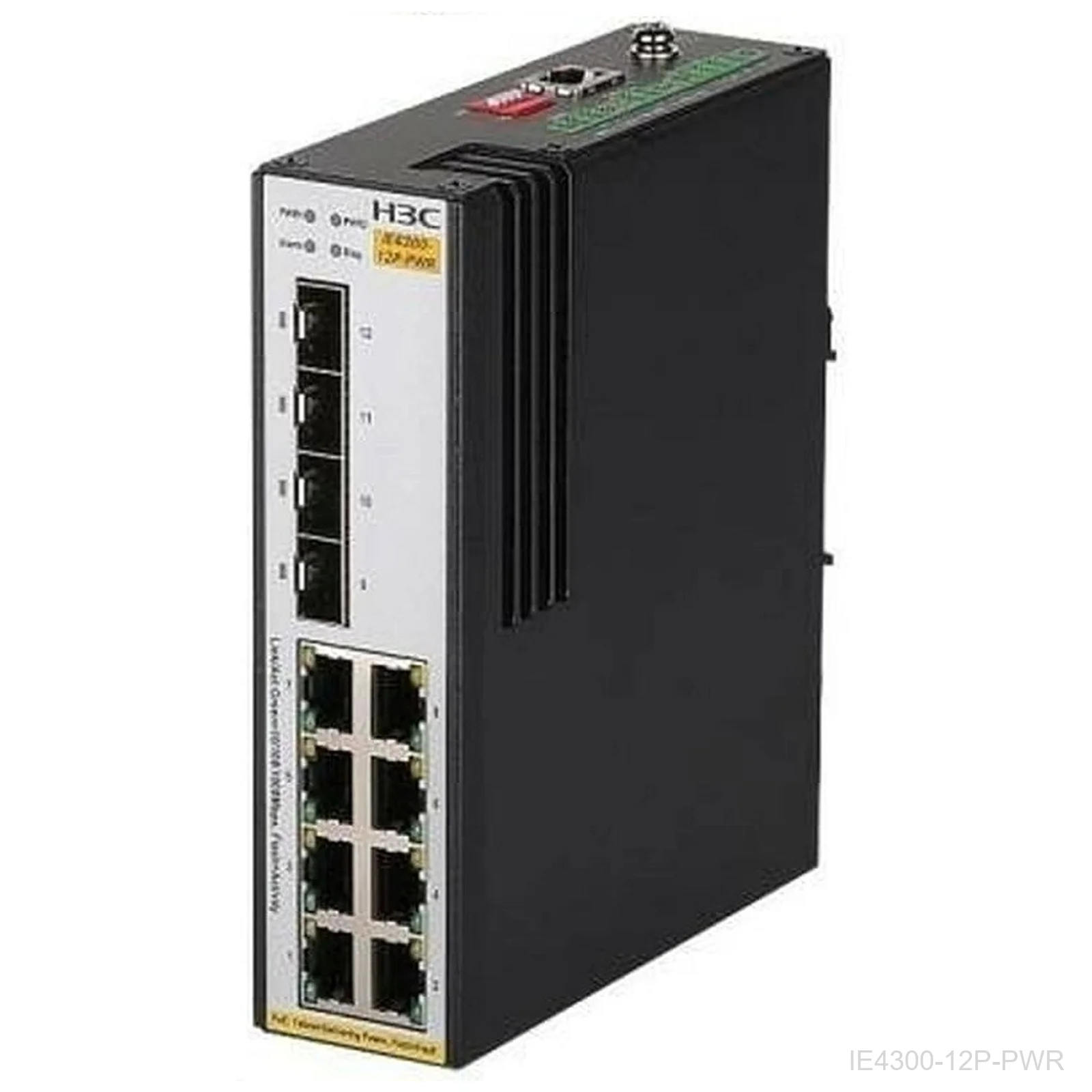 [IE4300-12P-PWR] H3C IE4300-12P-PWR 8-Port Gigabit Industrial PoE+ Switch, 125W, 4x 1G SFP