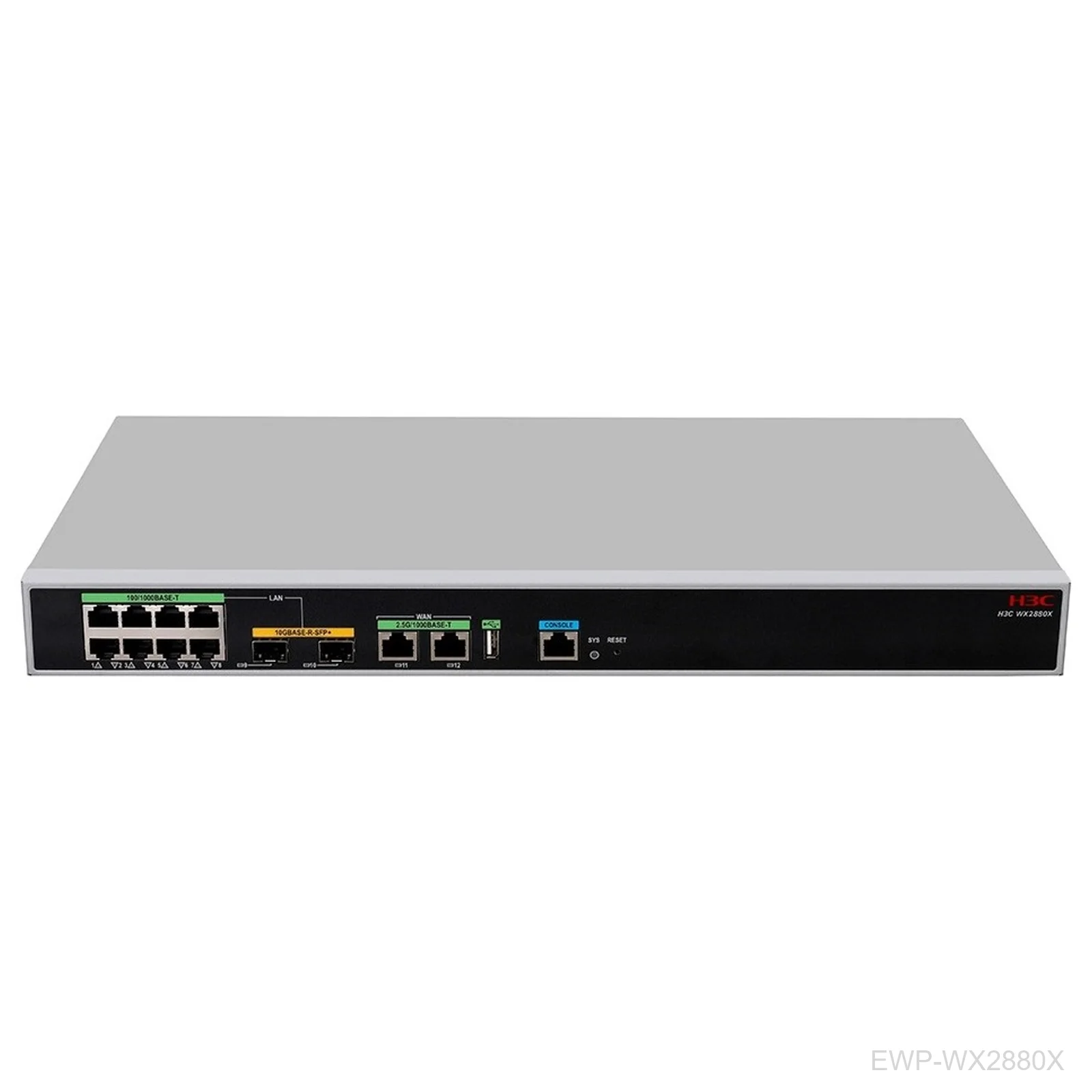 [EWP-WX2880X] H3C EWP-WX2880X Wireless Controller, 288 APs, 10 Gbps, 8x GE, 2x SFP+