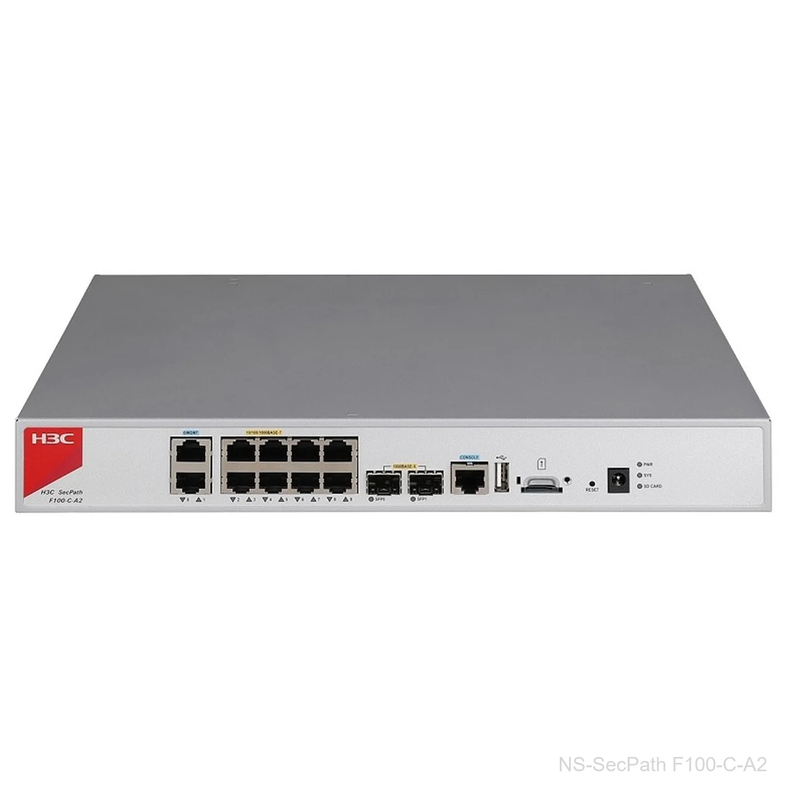 [NS-SecPath F100-C-A2] H3C NS-SecPath F100-C-A2 Firewall Appliance, 10x GE, 2x SFP, 1.2 Gbps