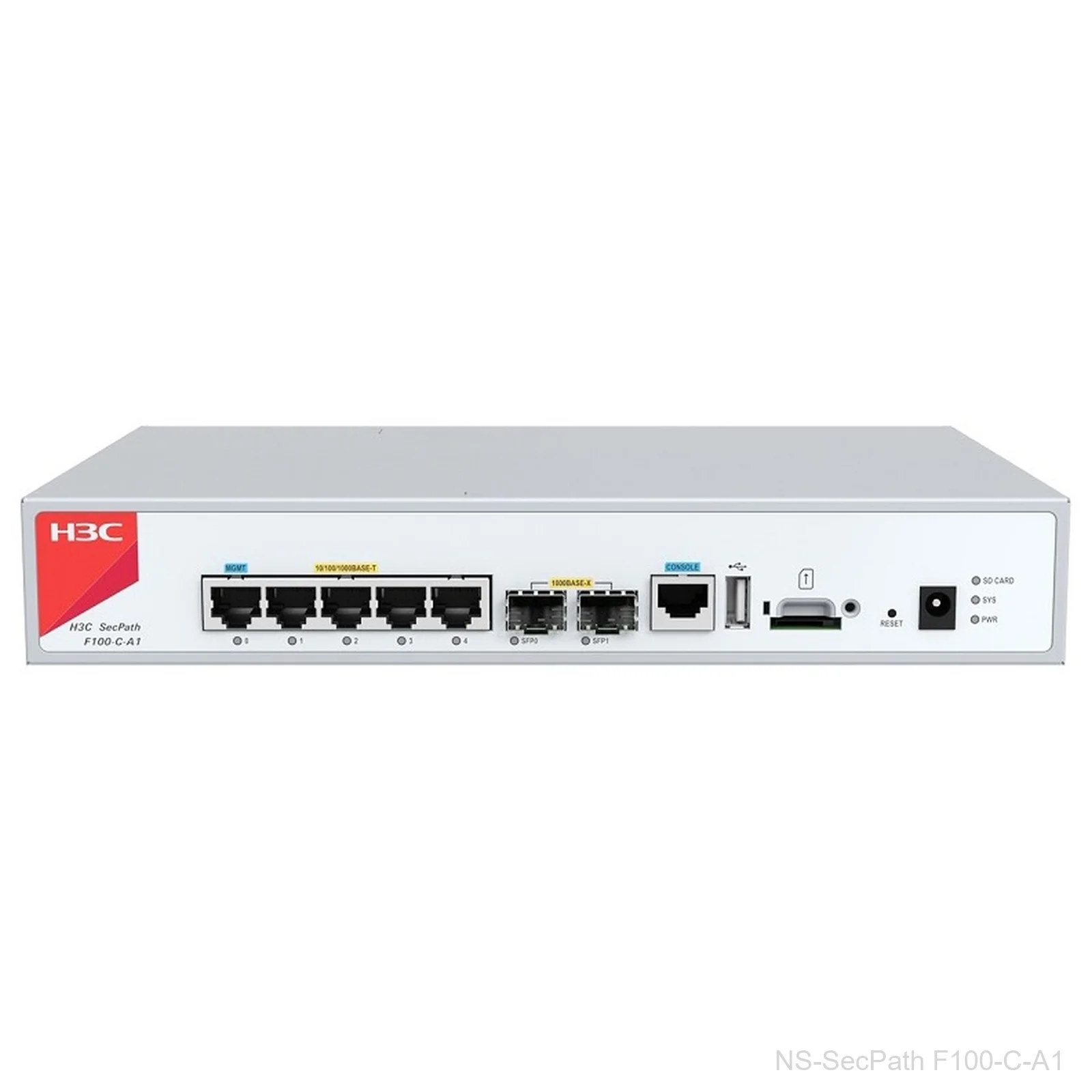 [NS-SecPath F100-C-A1] H3C NS-SecPath F100-C-A1 Firewall Appliance, 5x GE, 2x SFP, 1.2 Gbps