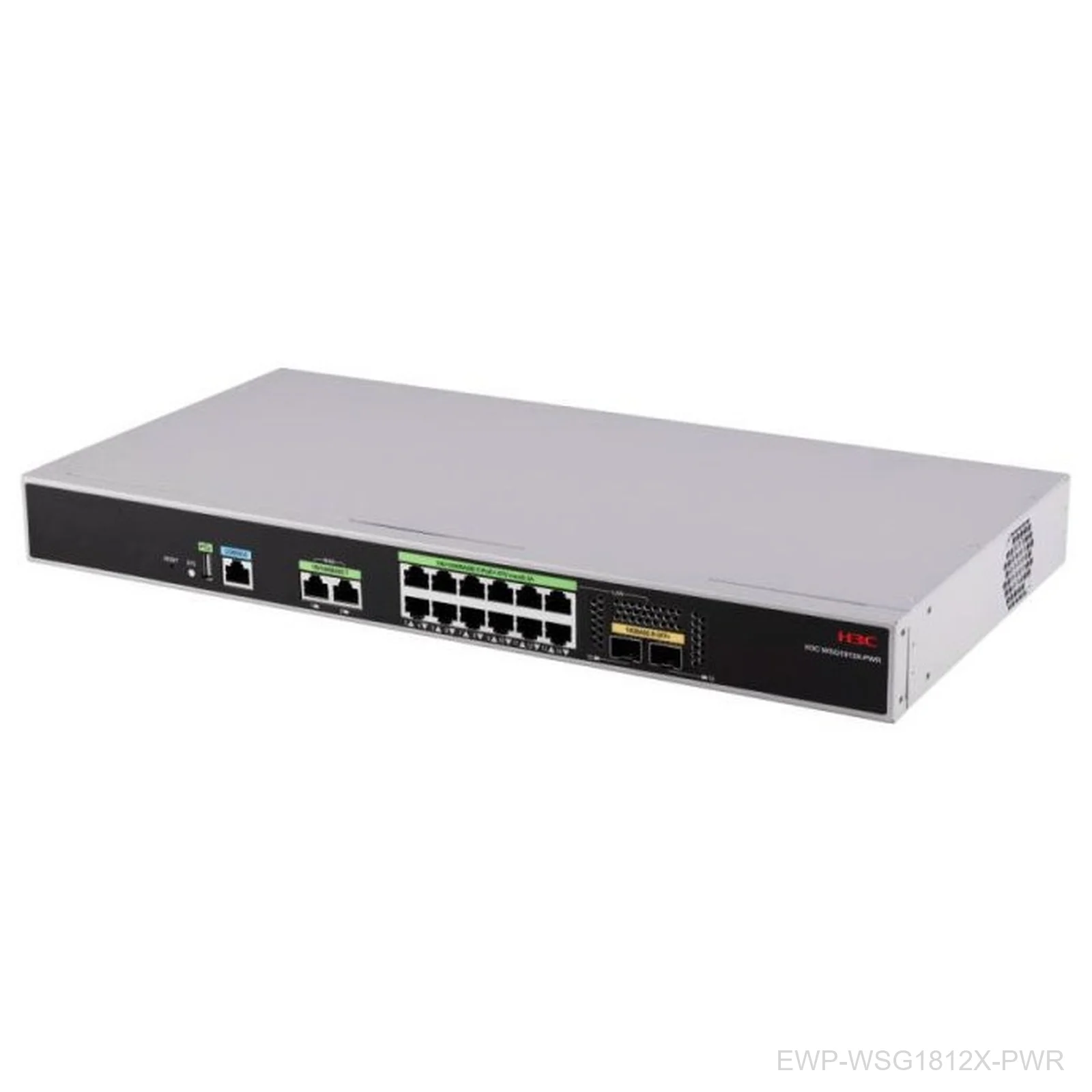 [EWP-WSG1812X-PWR] H3C EWP-WSG1812X-PWR Wireless Integrated Multi-Service Gateway, 12x GE PoE, 150W, 9801A40Q