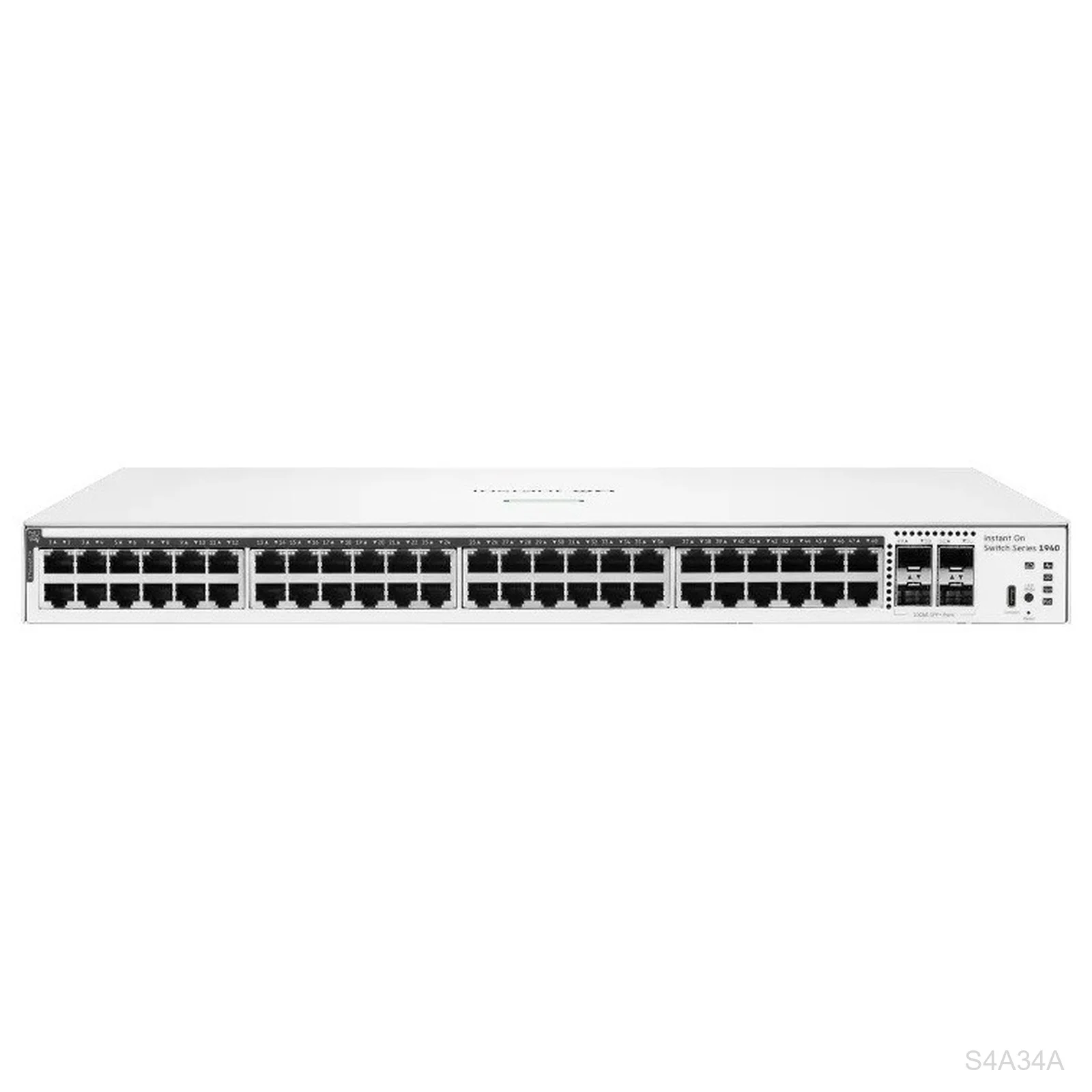 [S4A34A] HPE Networking Instant On S4A34A 1940 Series 48-Port Gigabit PoE+ Switch, 370W, 4x 10G SFP+