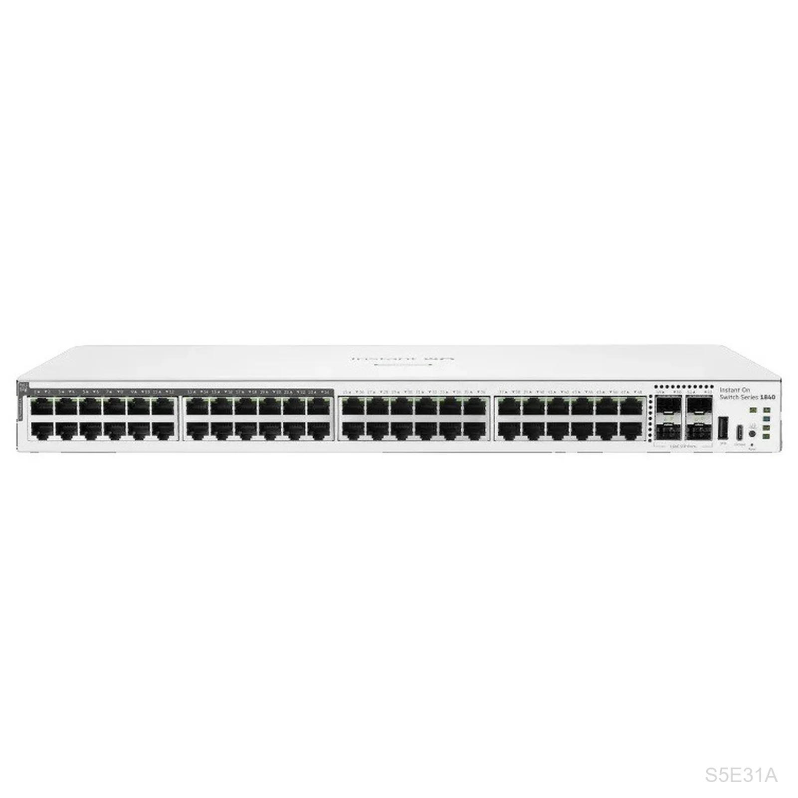 [S5E31A] HPE Networking Instant On S5E31A 1840 Series 48-Port Gigabit Switch, 24-Port PoE 370W, 4x SFP