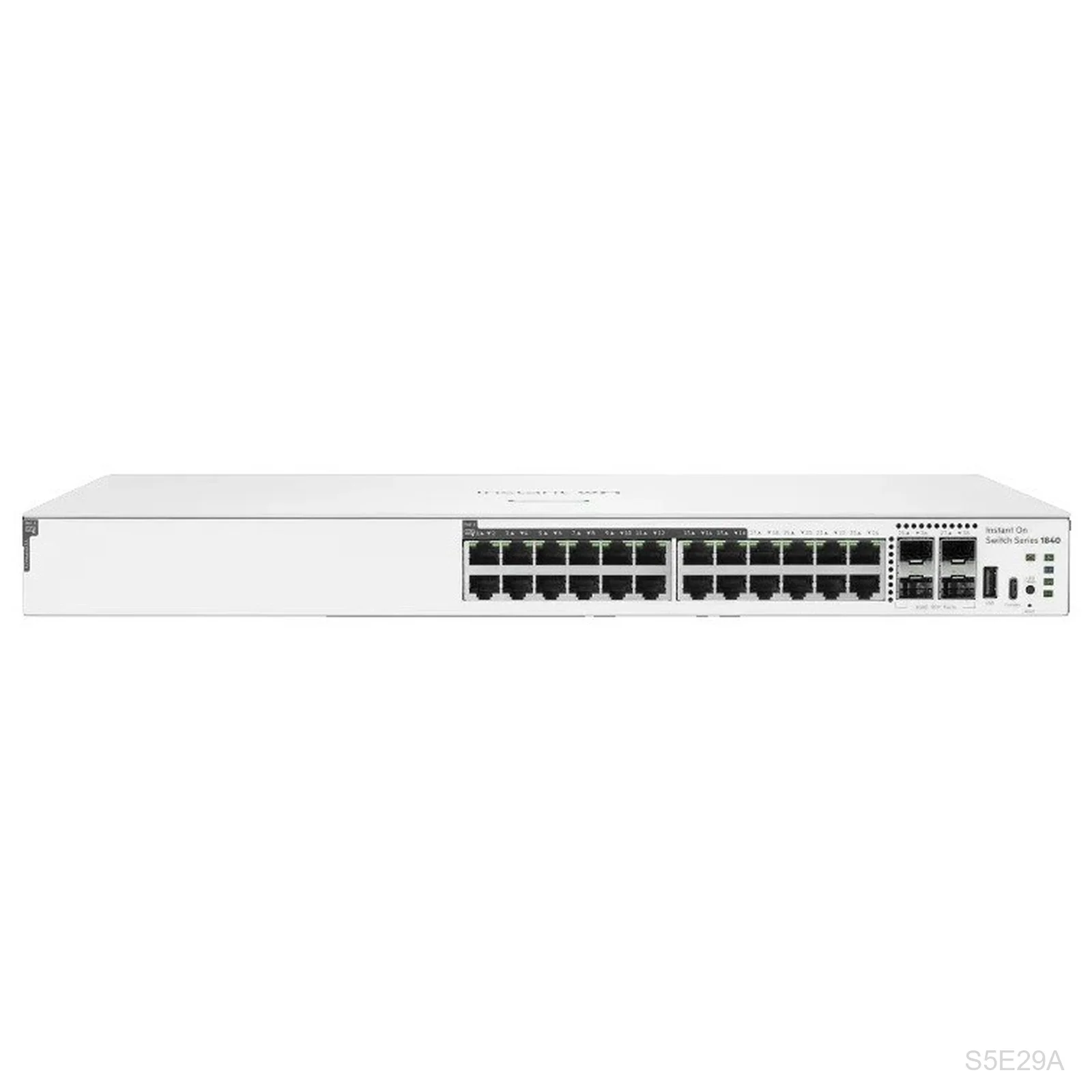 [S5E29A] HPE Networking Instant On S5E29A 1840 Series 24-Port Gigabit Switch, 16-Port PoE 195W, 4x SFP