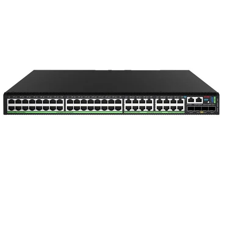 [S5590-48UM4YC-EI] H3C,48*100M/1G/2.5G/5G/10G BASE-T PoE++ Ports, 4*25G SFP28 Ports, and 1*Slot, Without Power Supplies.