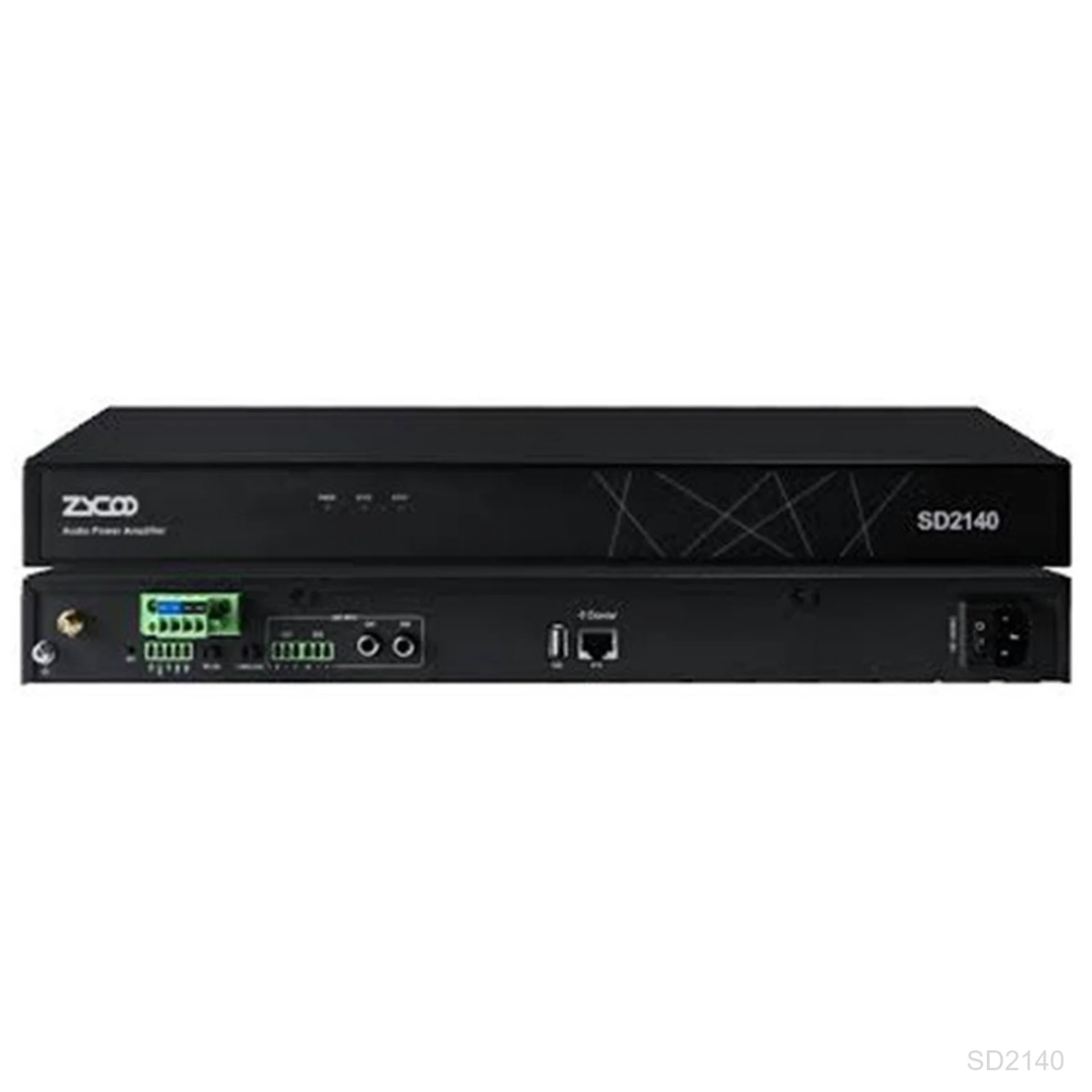 [SD2140] ZYCOO SD2140 Network Power Amplifier, 2x140W, SIP/Dante/ONVIF