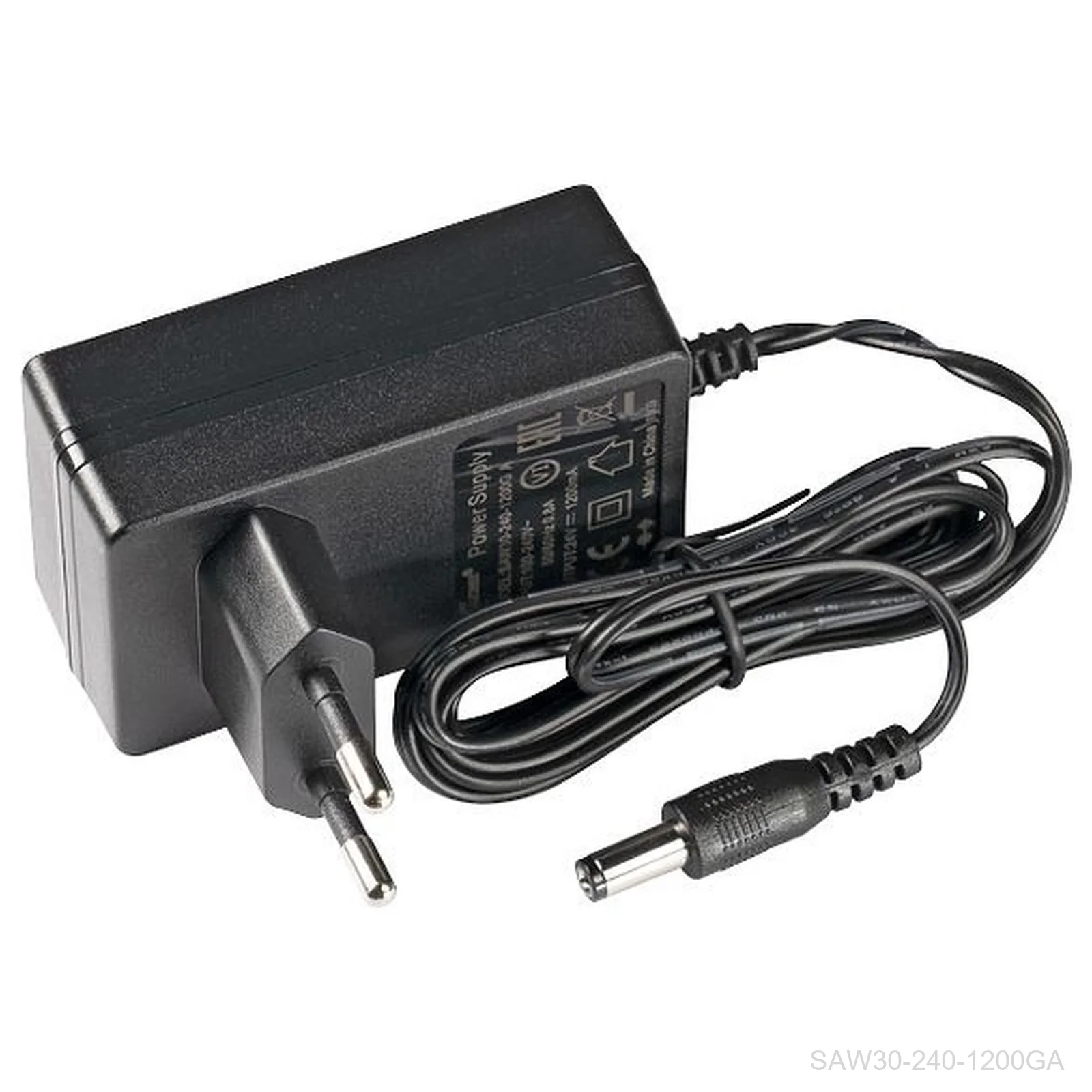 [SAW30-240-1200GA] Mikrotik,24v 1.2A 28W power supply, straight DC plug (with EU or US plugs)