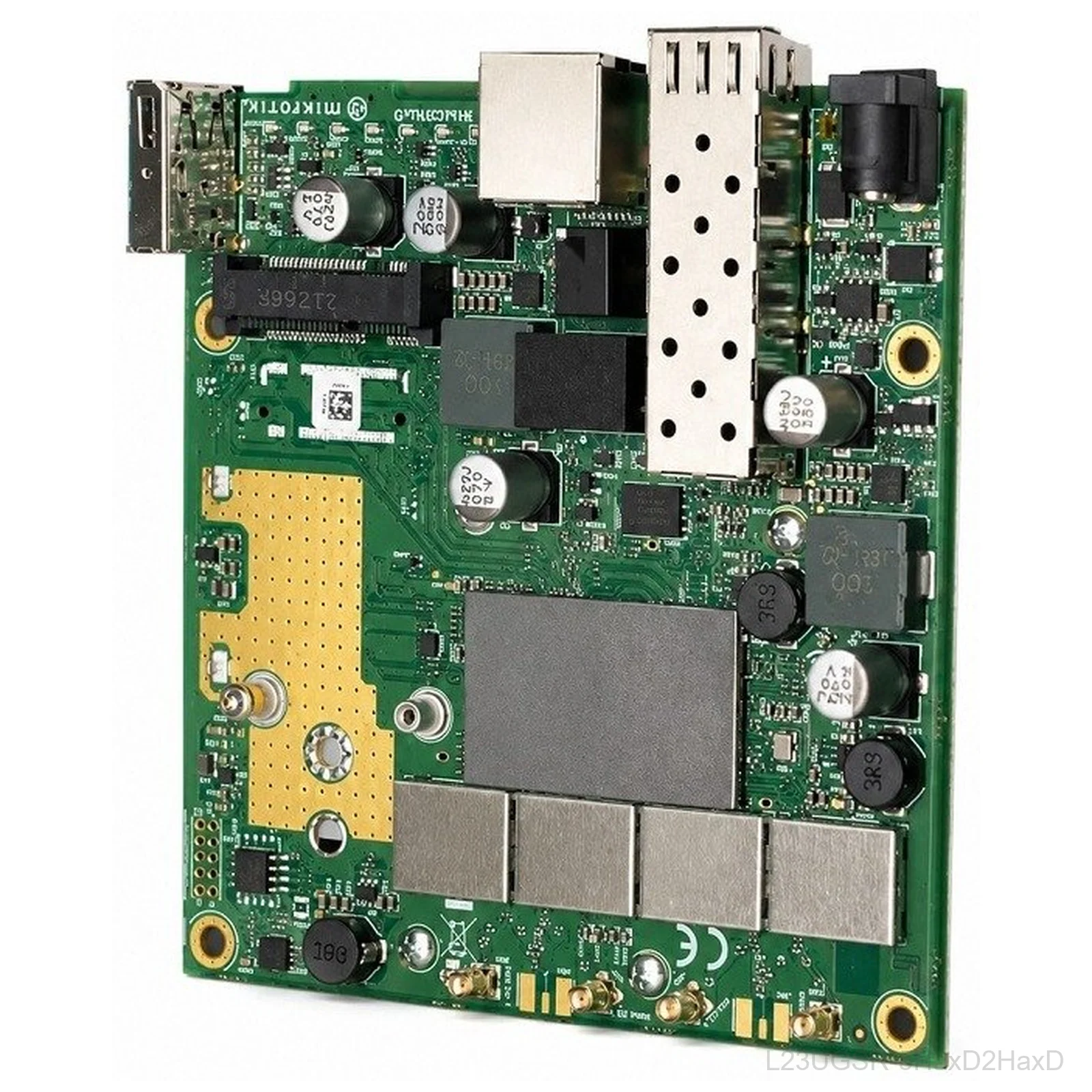 Mikrotik, RouterBOARD L23UGSR-5HaxD2HaxD with dual-core ARM IPQ-5010 800MHz CPU, 256MB RAM, 1x2.5Gbps SFP port, 1xGigabit LAN