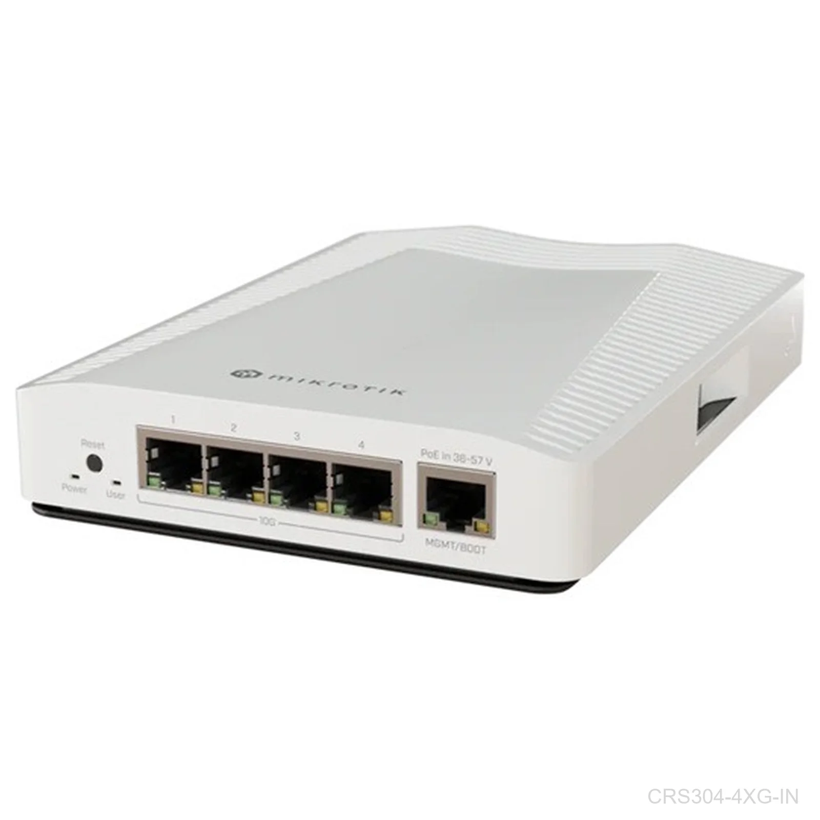[CRS304-4XG-IN] Mikrotik, Cloud Router Switch 304-4XG-IN with 4 x 1G/2.5G/5G/10G RJ45 Ethernet ports, 1 x 1G Ethernet port for management