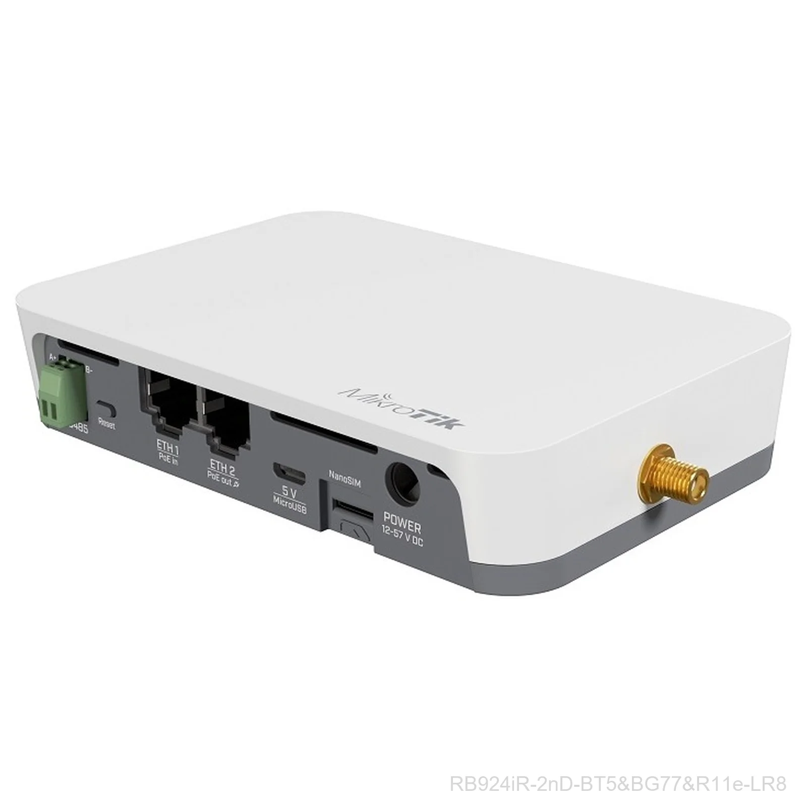 Mikrotik,KNOT LR8 kit,IoT Gateway with 650MHz CPU, 64MB RAM, 2 x 10/100Mbps Ethernet ports (PoE-in and PoE-out)