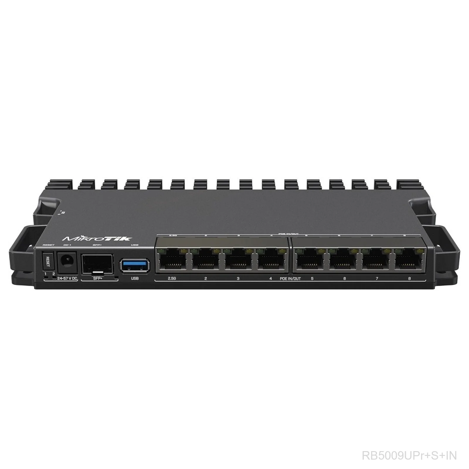 MikroTik RB5009UPr+S+IN RB5009 router with PoE-in and PoE-out,medium ISPs. 2.5 Gigabit Ethernet & 10 Gigabit SFP+,