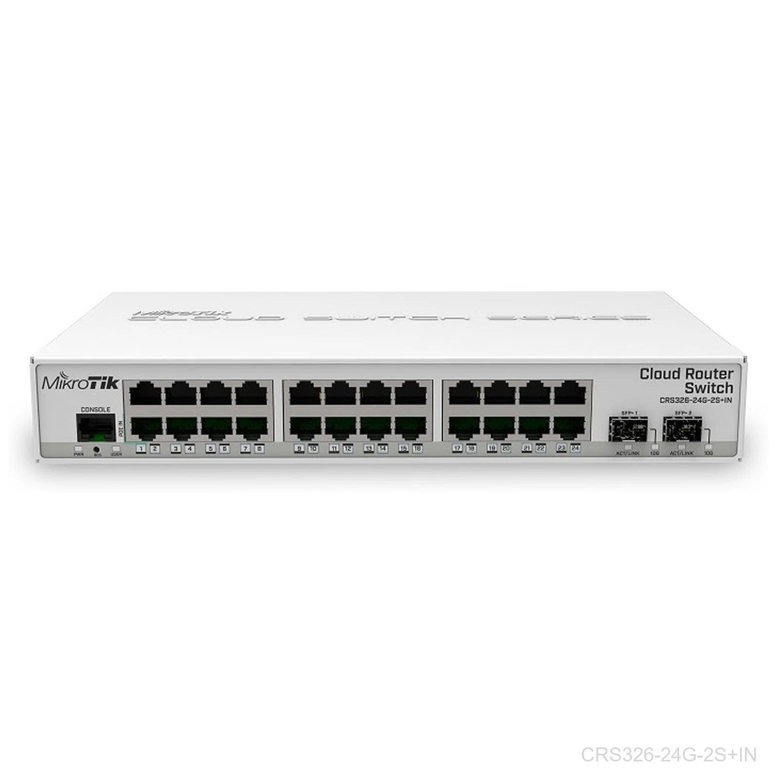 [CRS326-24G-2S+IN] Mikrotik  CRS326-24G-2S+IN24 Gigabit ports, 2 SFP+ cages and a desktop case