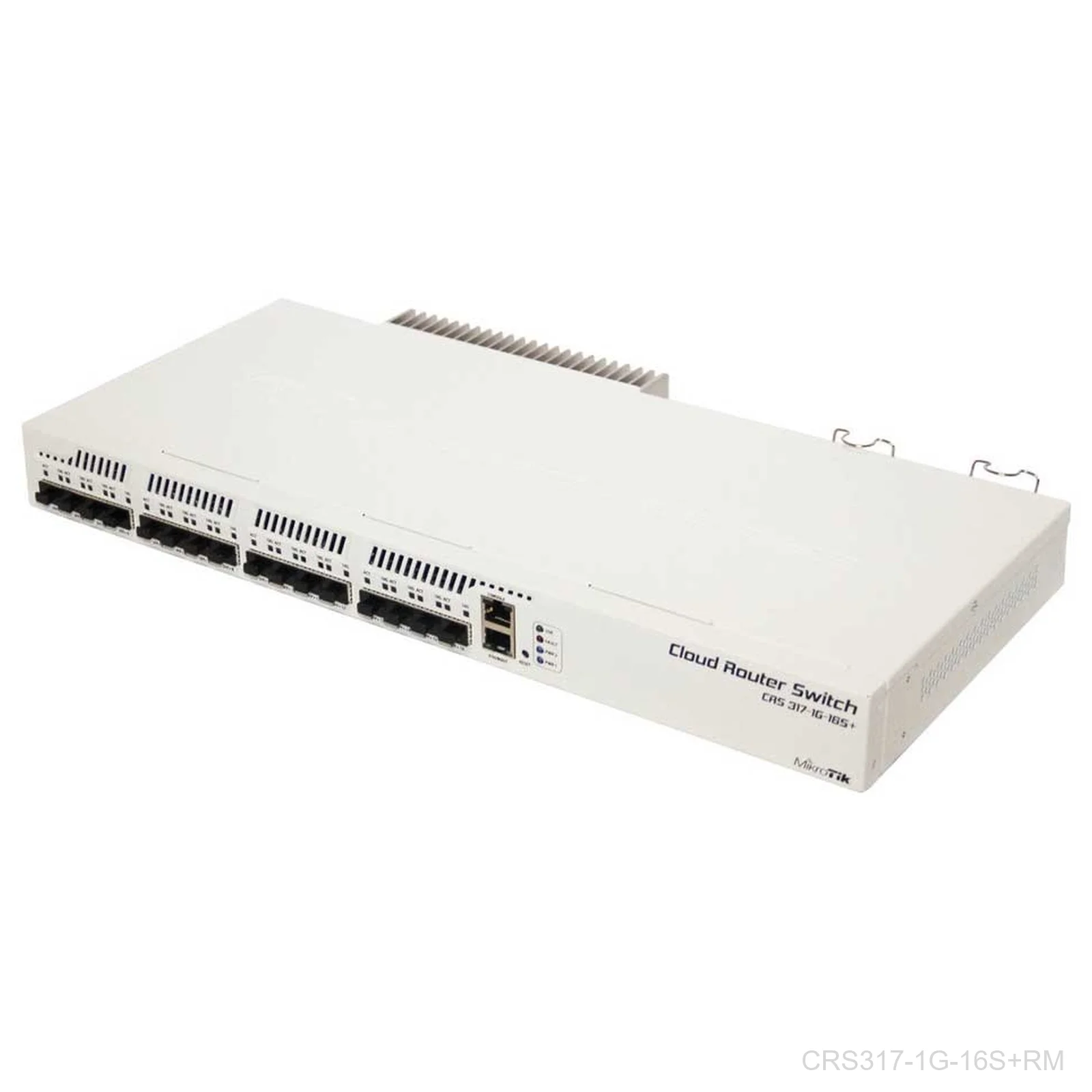 [CRS317-1G-16S+RM] Mikrotik CRS317-1G-16S+RM Smart Switch, 1 x Gigabit LAN, 16 x SFP+ cages, Dual Core 800MHz CPU, 1GB RAM, 1U rackmount passive cooling case