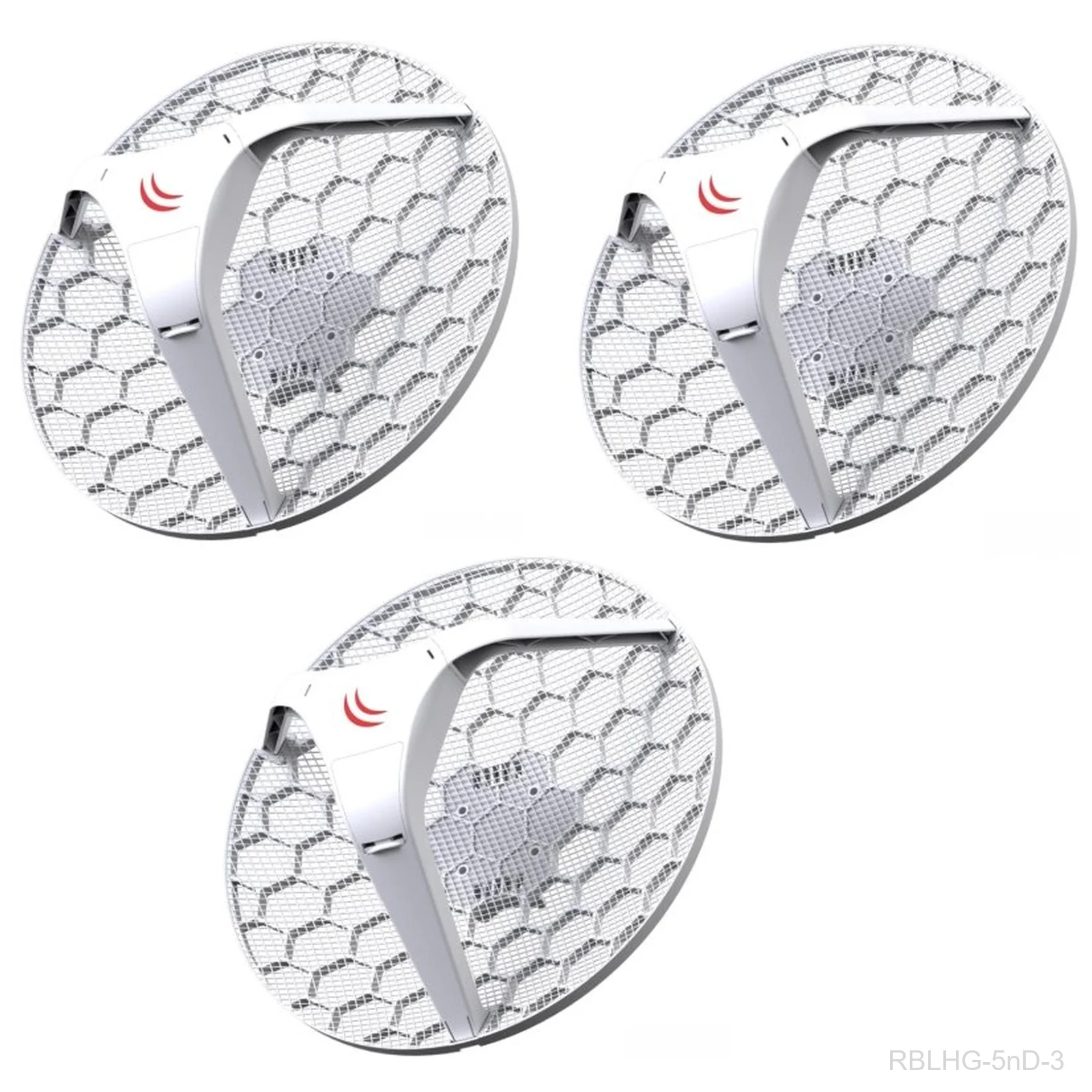[RBLHG-5nD-3] MikroTik RBLHG-5nD-3 Dual chain 24.5dBi 5GHz CPE/Point-to-Point Integrated Antenna, 600Mhz CPU, 64MB RAM 3 Pieces