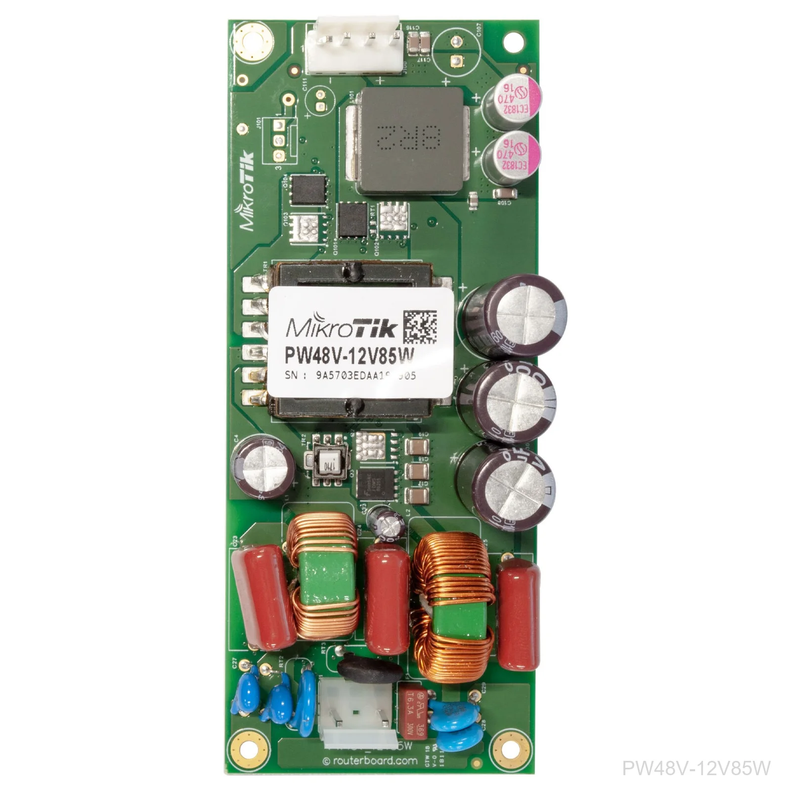 [PW48V-12V85W] MikroTik PW48V-12V85W ±48V Open frame Power supply with 12V 7A output, for new r2 CCR revisions