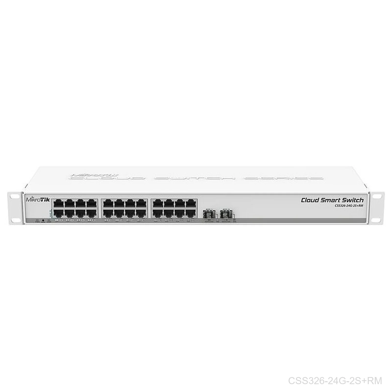 [CSS326-24G-2S+RM] Mikrotik CSS326-24G-2S+RM SwOS powered 24 port Gigabit Ethernet switch with two SFP+ ports in 1U rackmount case