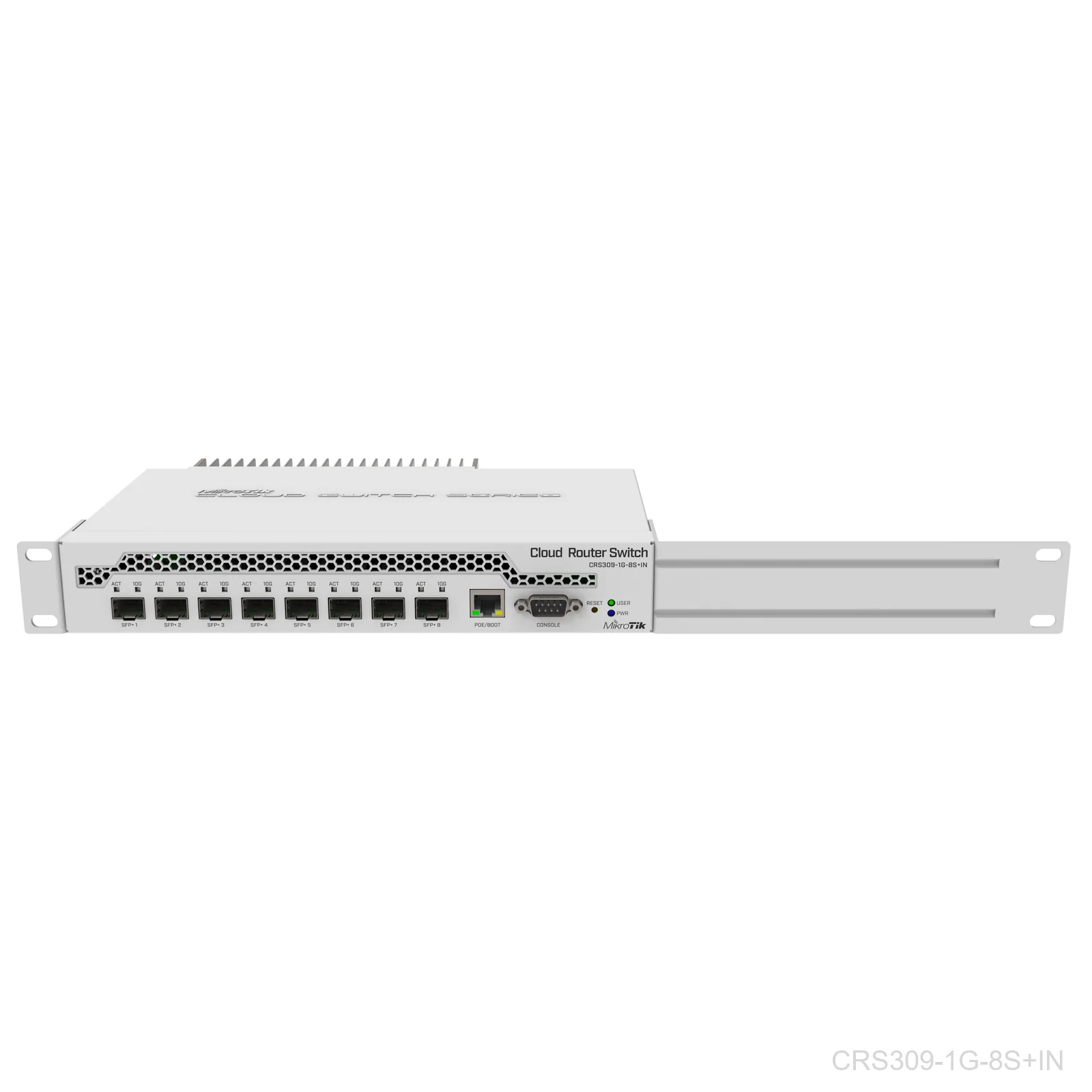 [CRS309-1G-8S+IN] Mikrotik CRS309-1G-8S+IN Desktop switch with one Gigabit Ethernet port and eight SFP+ 10Gbps ports