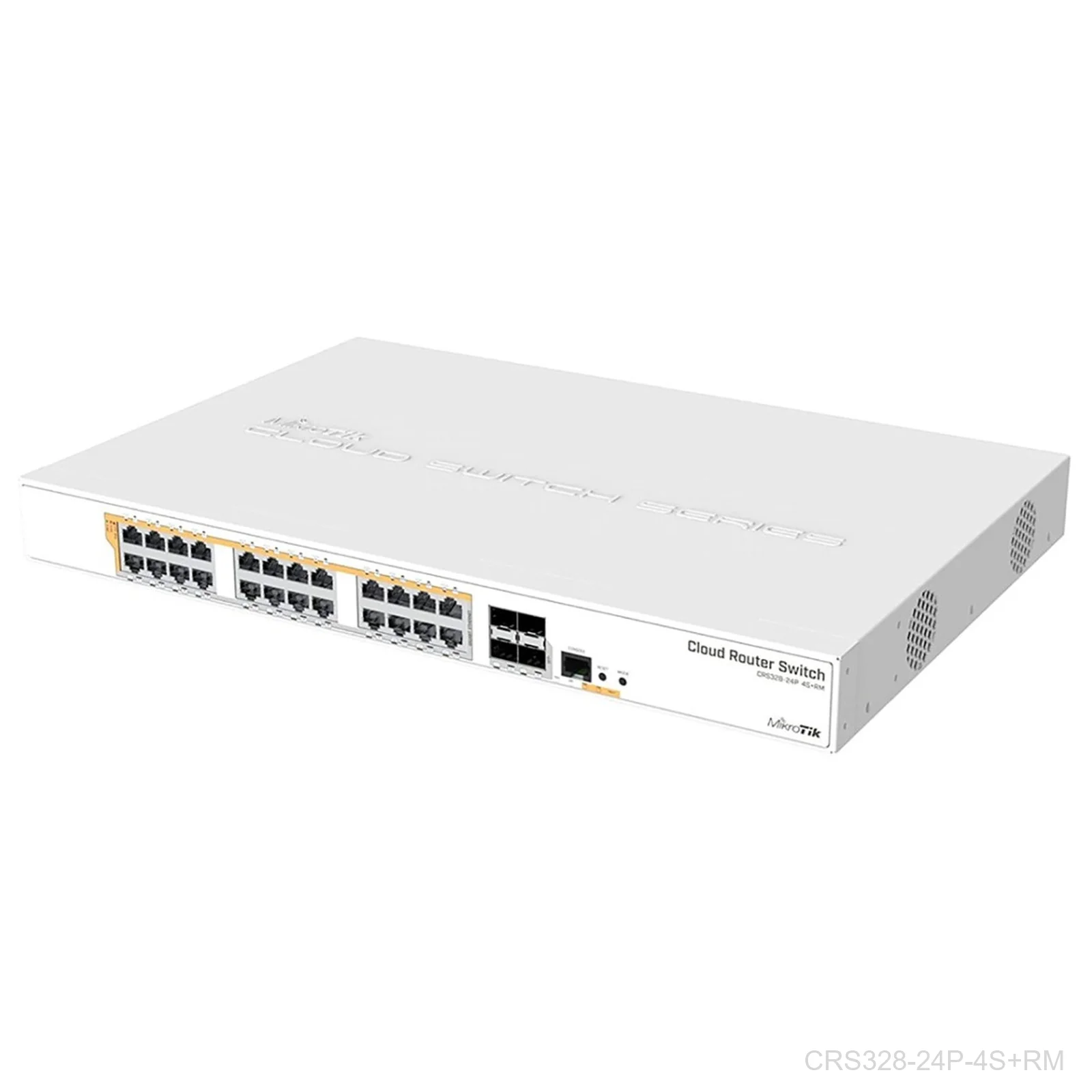 [CRS328-24P-4S+RM] Mikrotik CRS328-24P-4S+RM 24 port Gigabit Ethernet router/switch with four 10Gbps SFP+ ports in 1U rackmount case, Dual Boot and PoE output