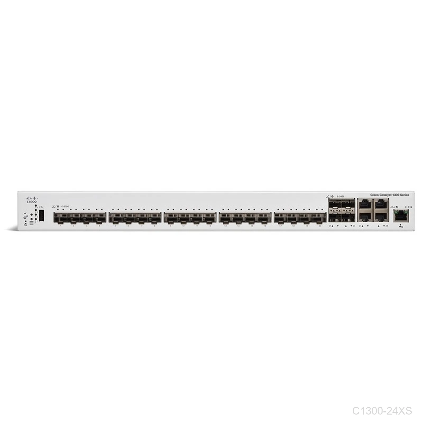 [C1300-24XS] Cisco C1300-24XS, 20 x 10G SFP+ with 4 x 10G copper/10GSFP+ combo uplink, Layer 3 Catalyst Switch