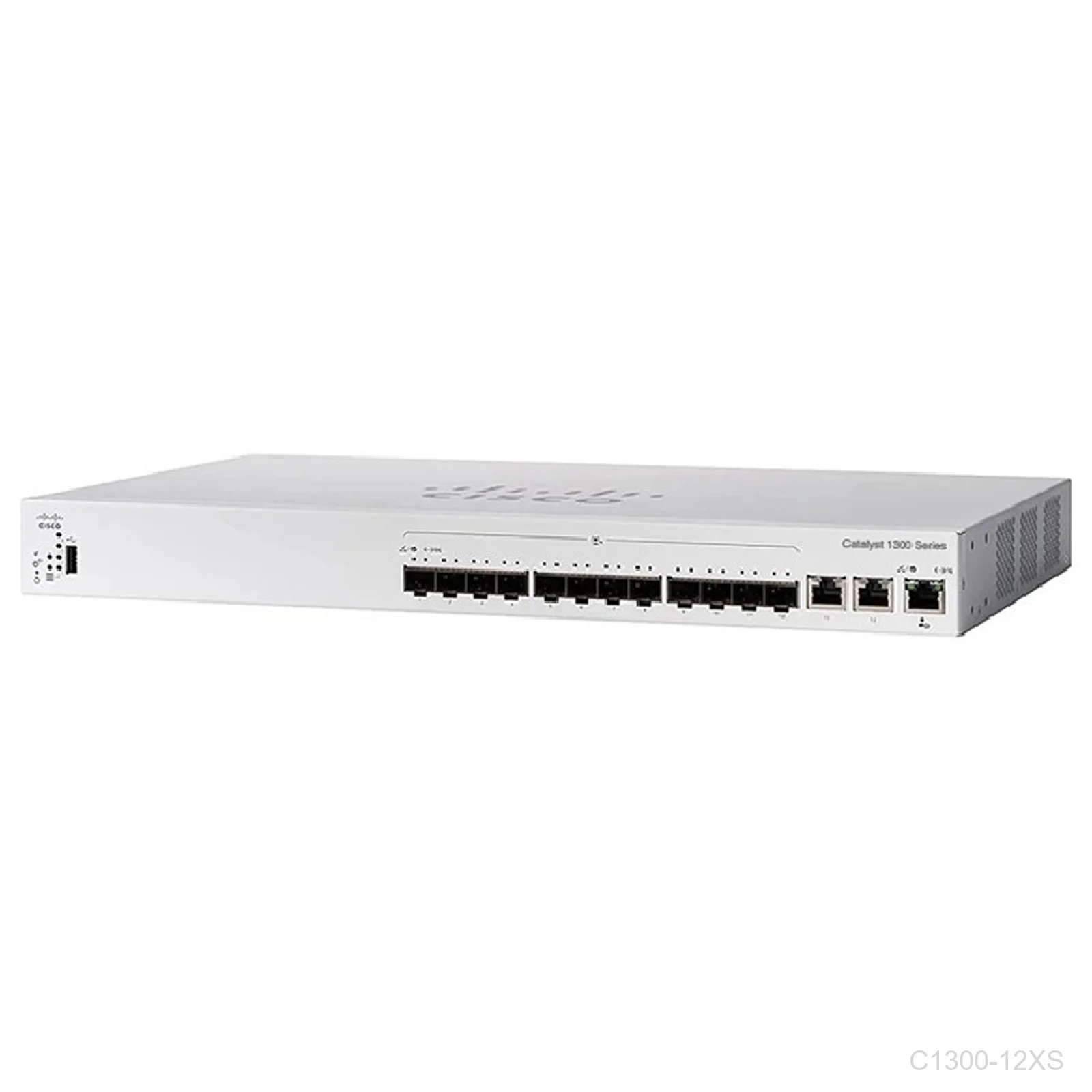 [C1300-12XS] Cisco C1300-12XS, 10 x 10G SFP+ with 2 x 10G copper/10GSFP+ combo uplink, Layer 3 Catalyst Switch