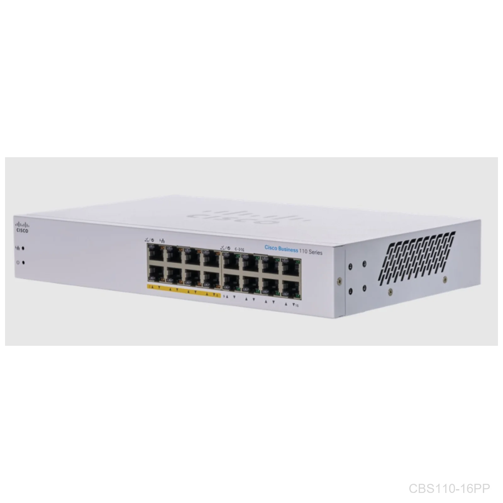 Cisco CBS110-16, 16 Giga ports (8 ports PoE with 64W) unmanaged switch