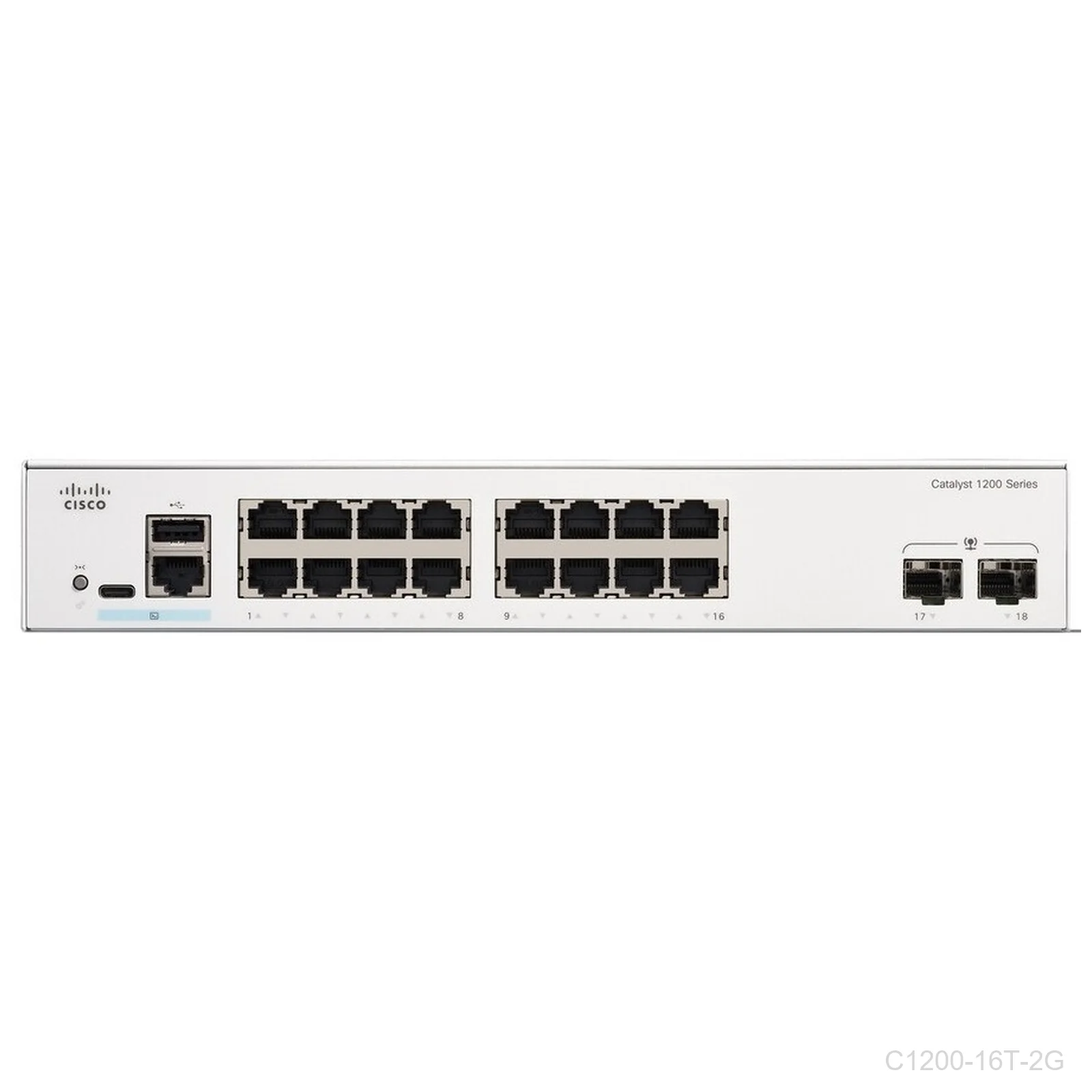 [C1200-16T-2G] Cisco C1200-16T-2G, 16 ports Giga + 2 x 1G SFP uplink ports, Catalyst Switch