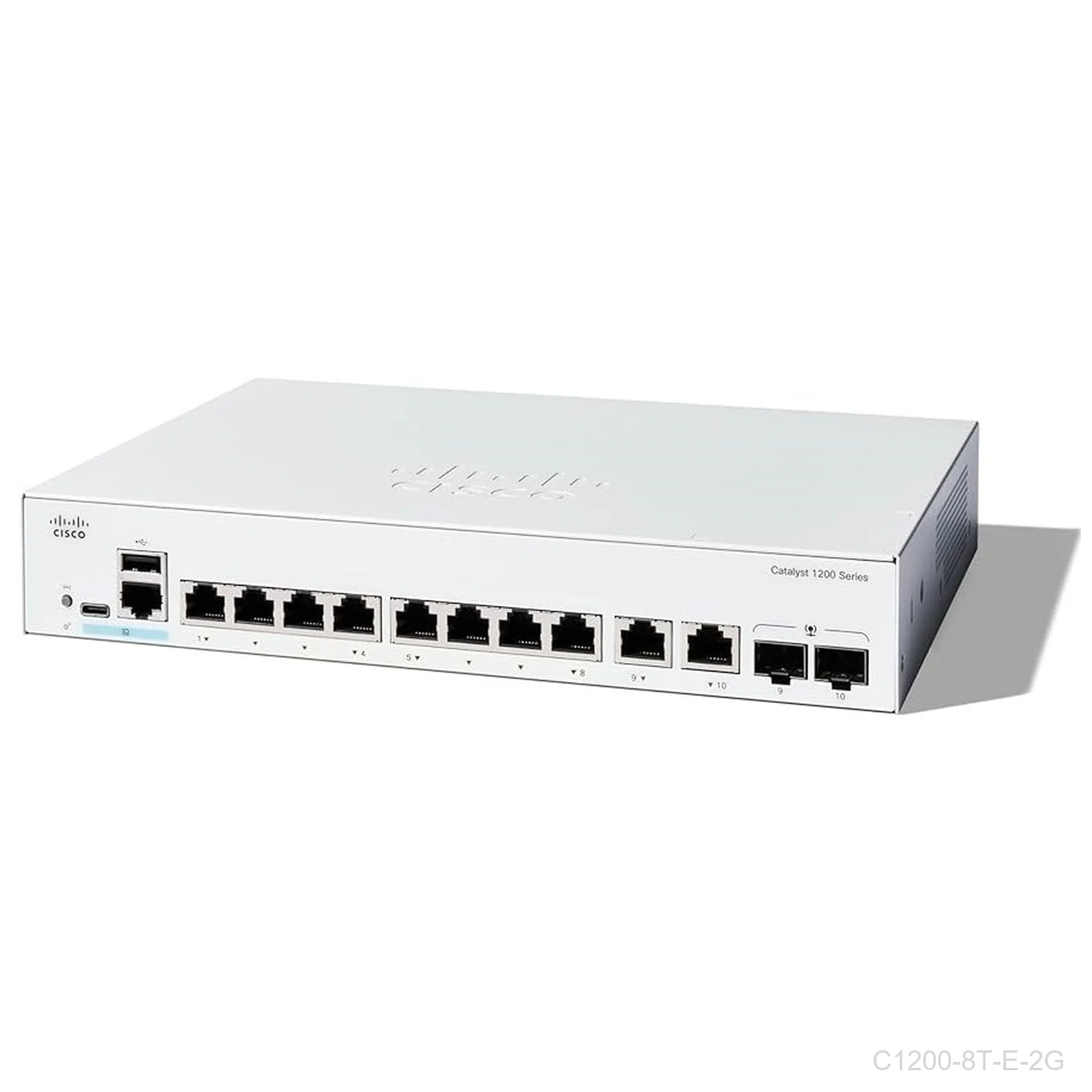 [C1200-8T-E-2G] Cisco C1200-8T-E-2G, 8 ports Giga + 2 x 1G SFP and RJ-45 combo uplink ports, Catalyst Switch