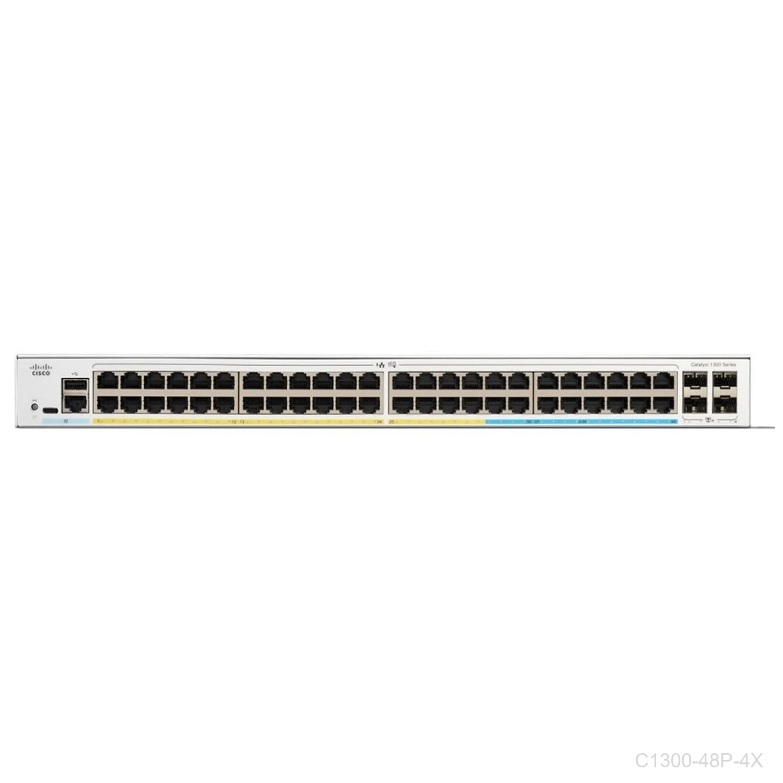 [C1300-48P-4X] Cisco C1300-48P-4X, 48 ports Giga PoE+ 370W, 4 x 10G SFP+ uplink, Catalyst Switch