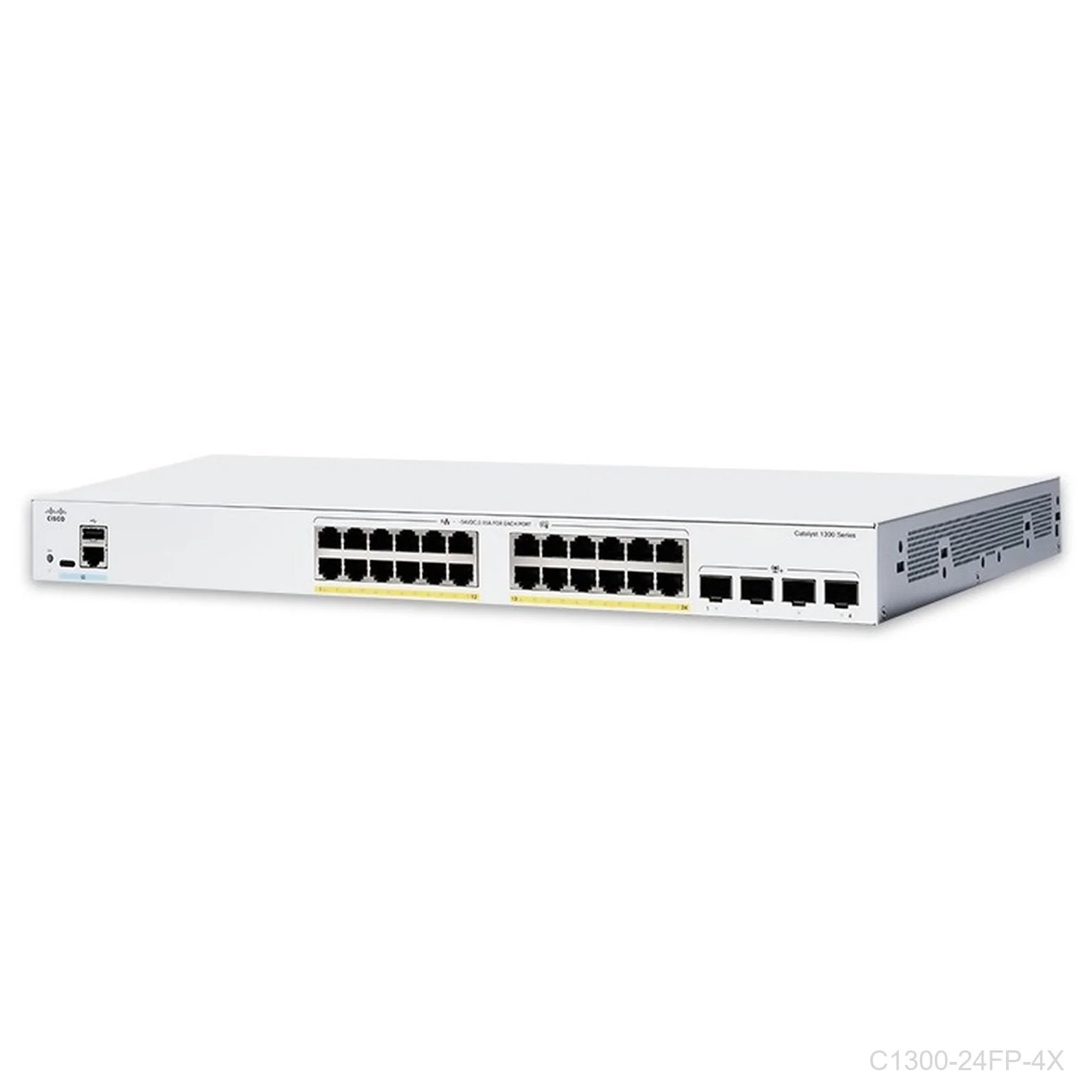 [C1300-24FP-4X] Cisco C1300-24FP-4X, 24 ports Giga PoE+ 370W, 4 x 10G SFP+ uplink, Catalyst Switch